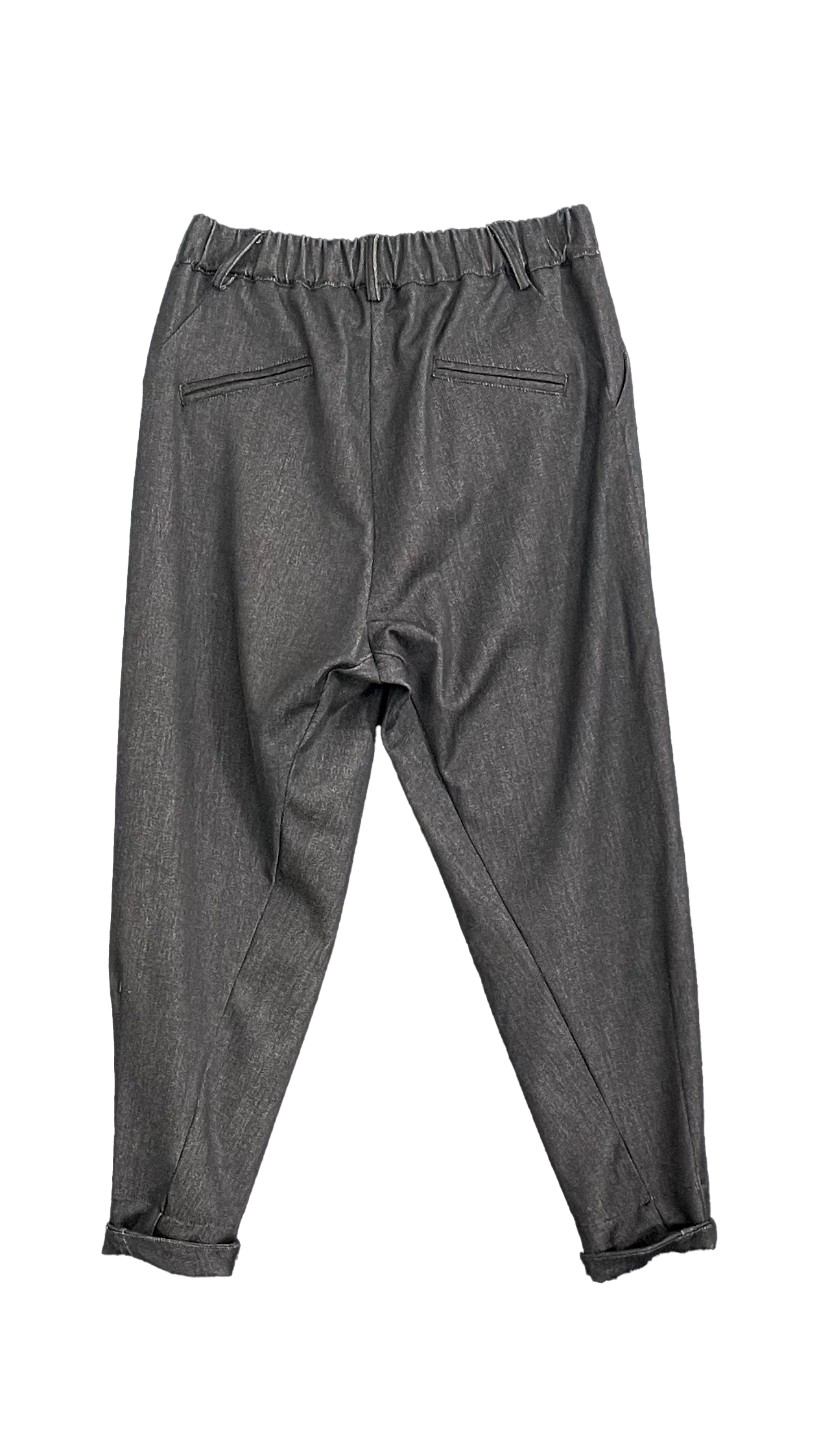 BAGGY CON CAVALLO BASSO IN MAGLIA TECNICA EFFETTO JEANS