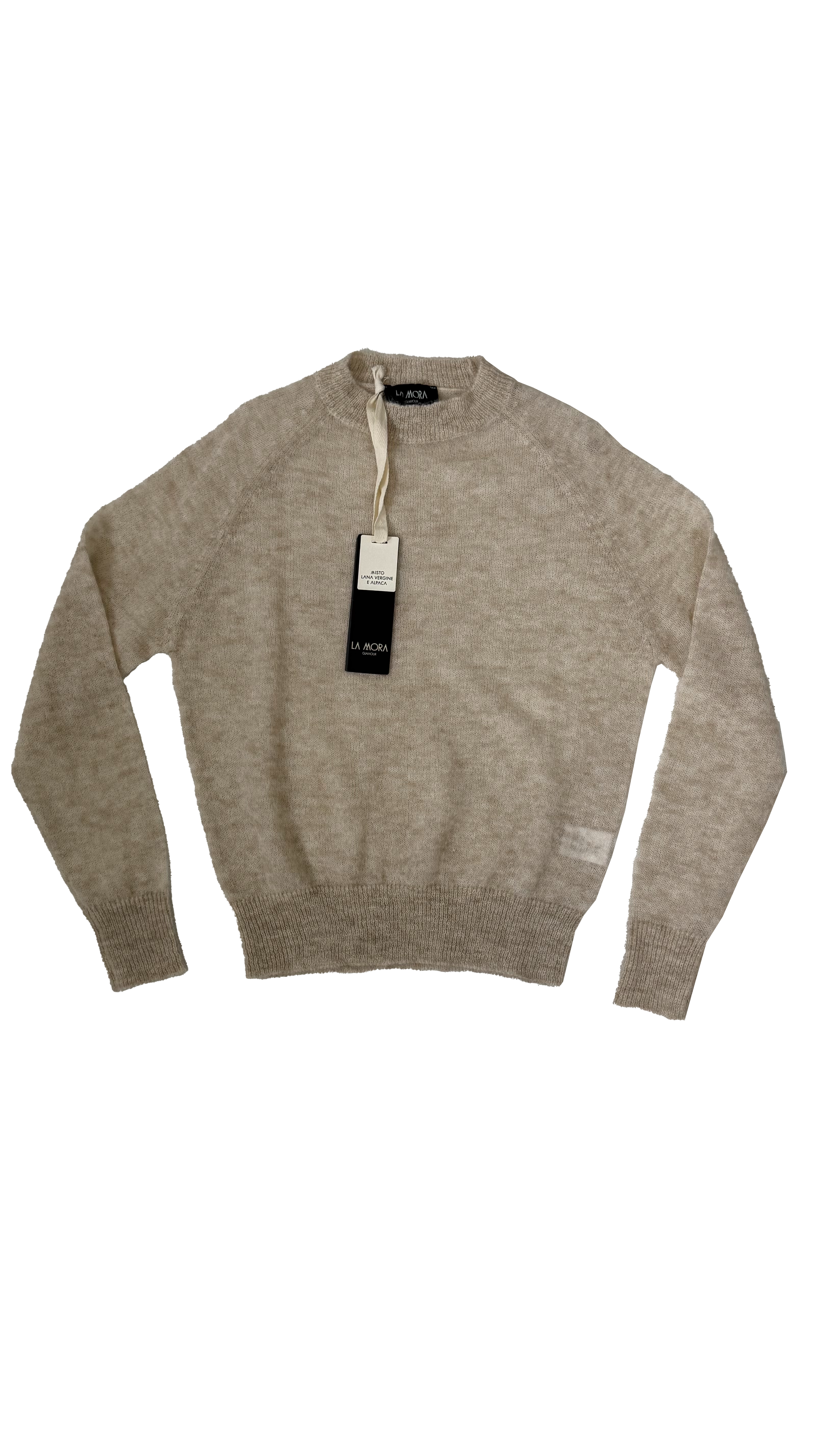 MAGLIA QUADRATA LEGGERA IN MISTO ALPACA