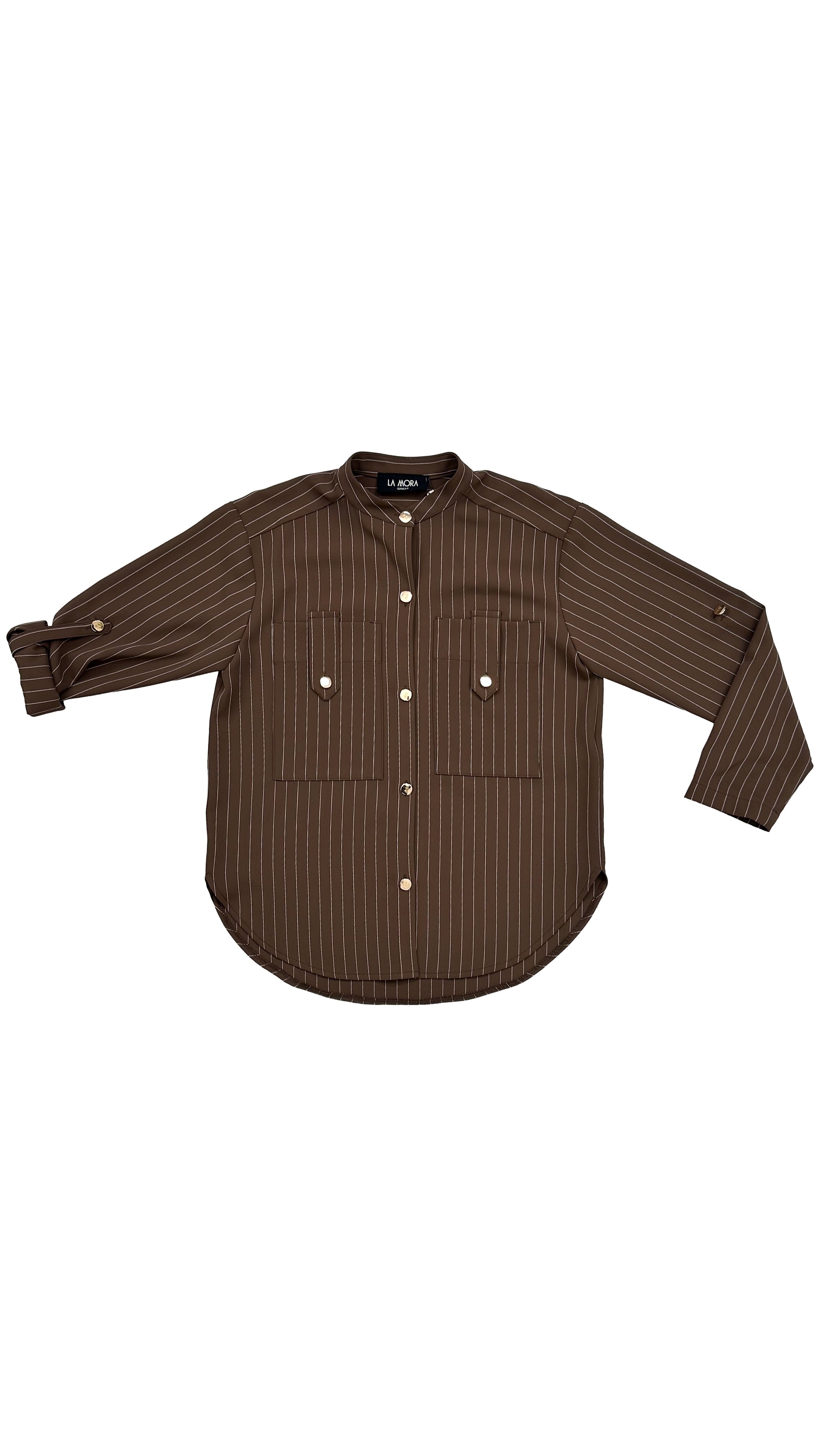 CAMICIA GESSATO IN CADY FLUIDO