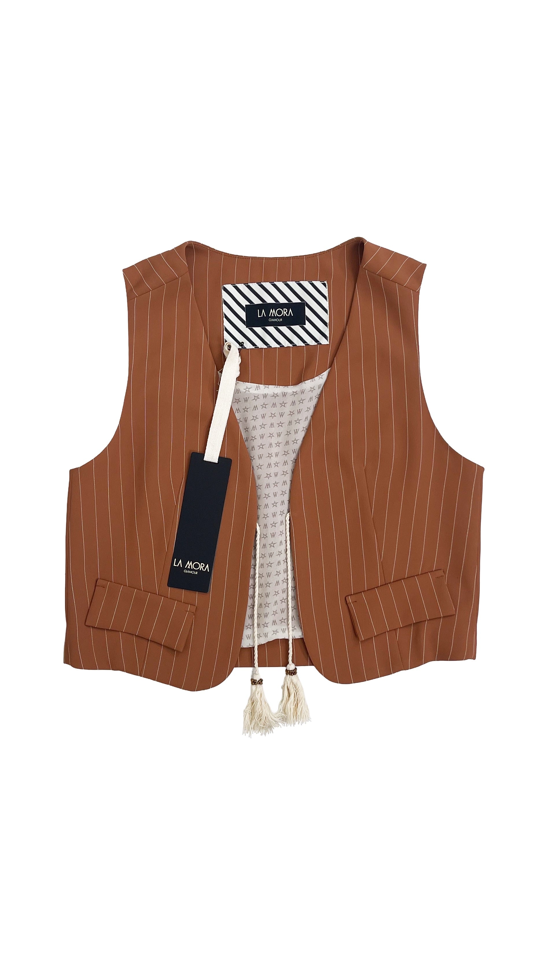 GILET GESSATO IN CADY FLUIDO