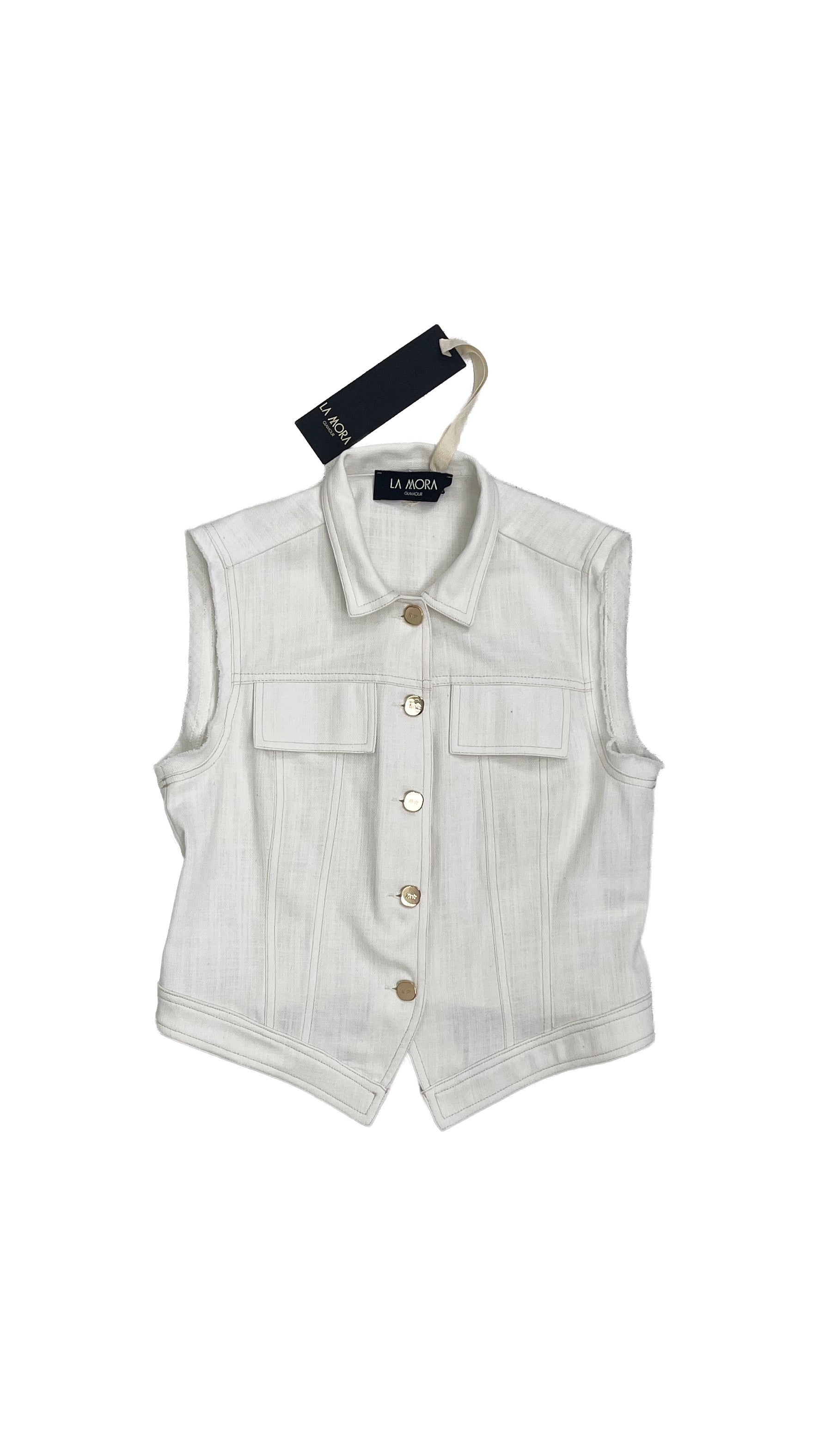 GILET-GIUBBETTO IN COTONE JEANS