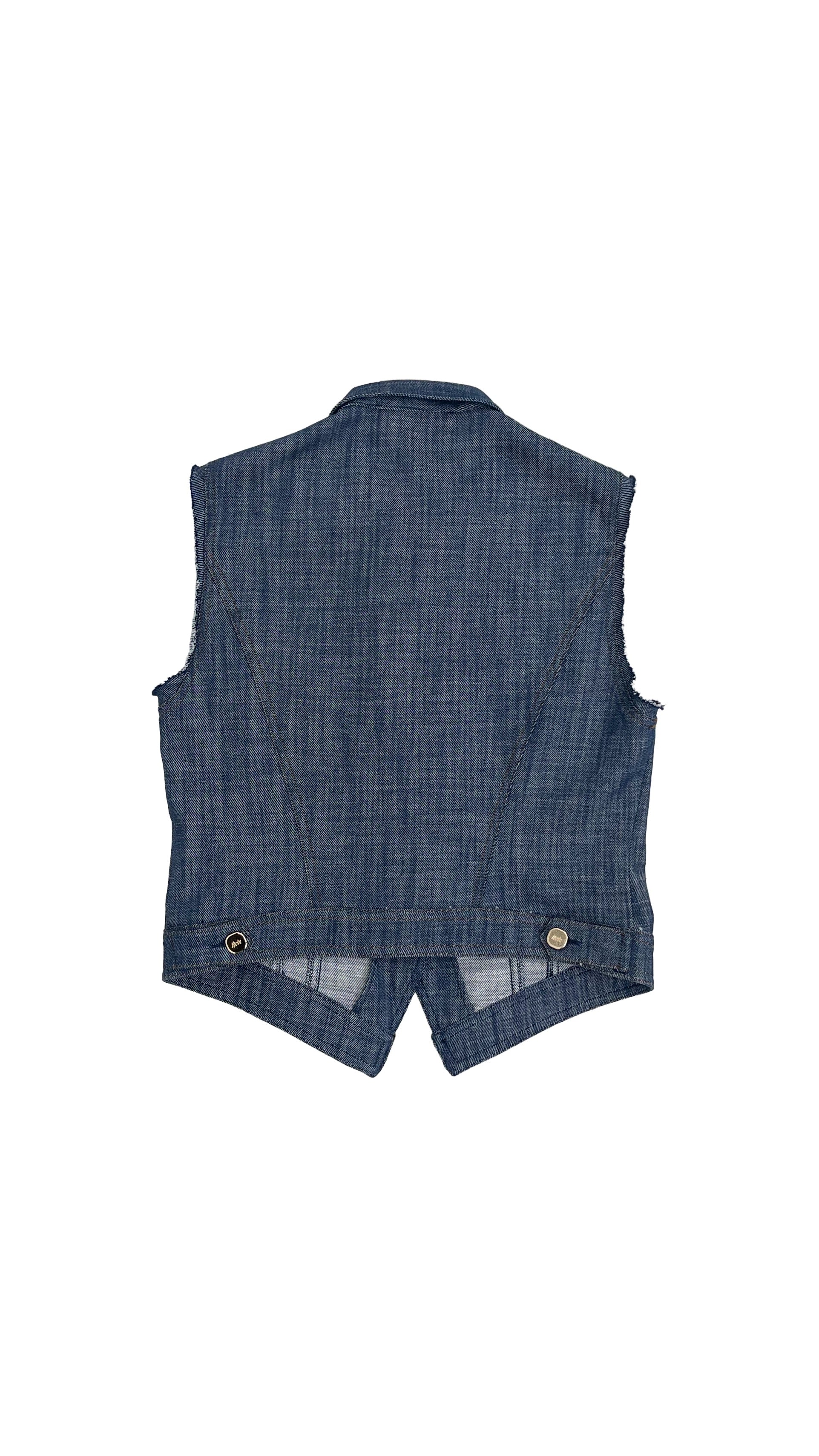 GILET-GIUBBETTO IN COTONE JEANS
