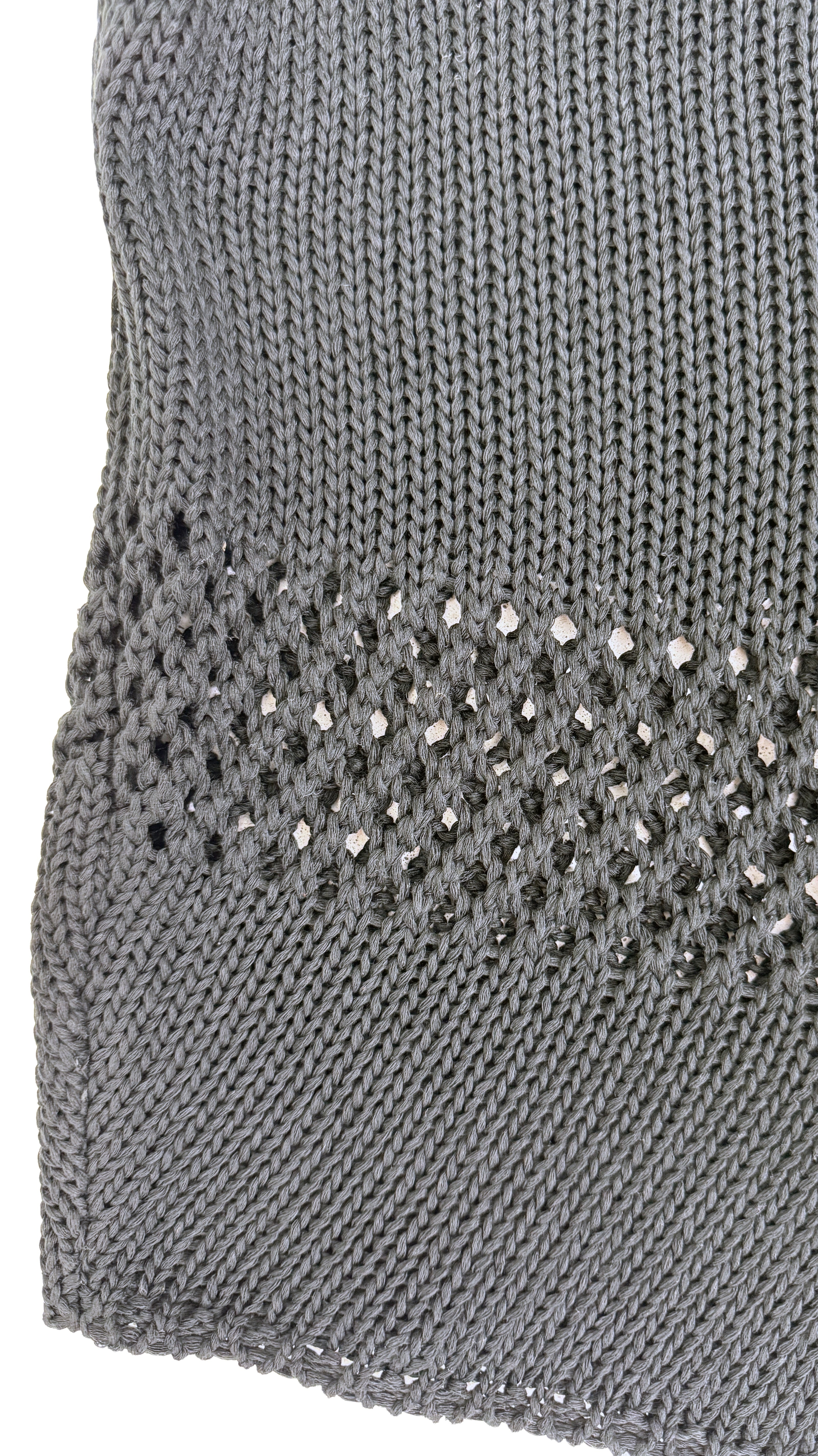 TOP SCOLLO BARCHETTA TRAFORATO PUNTO FLUTTUANTE
