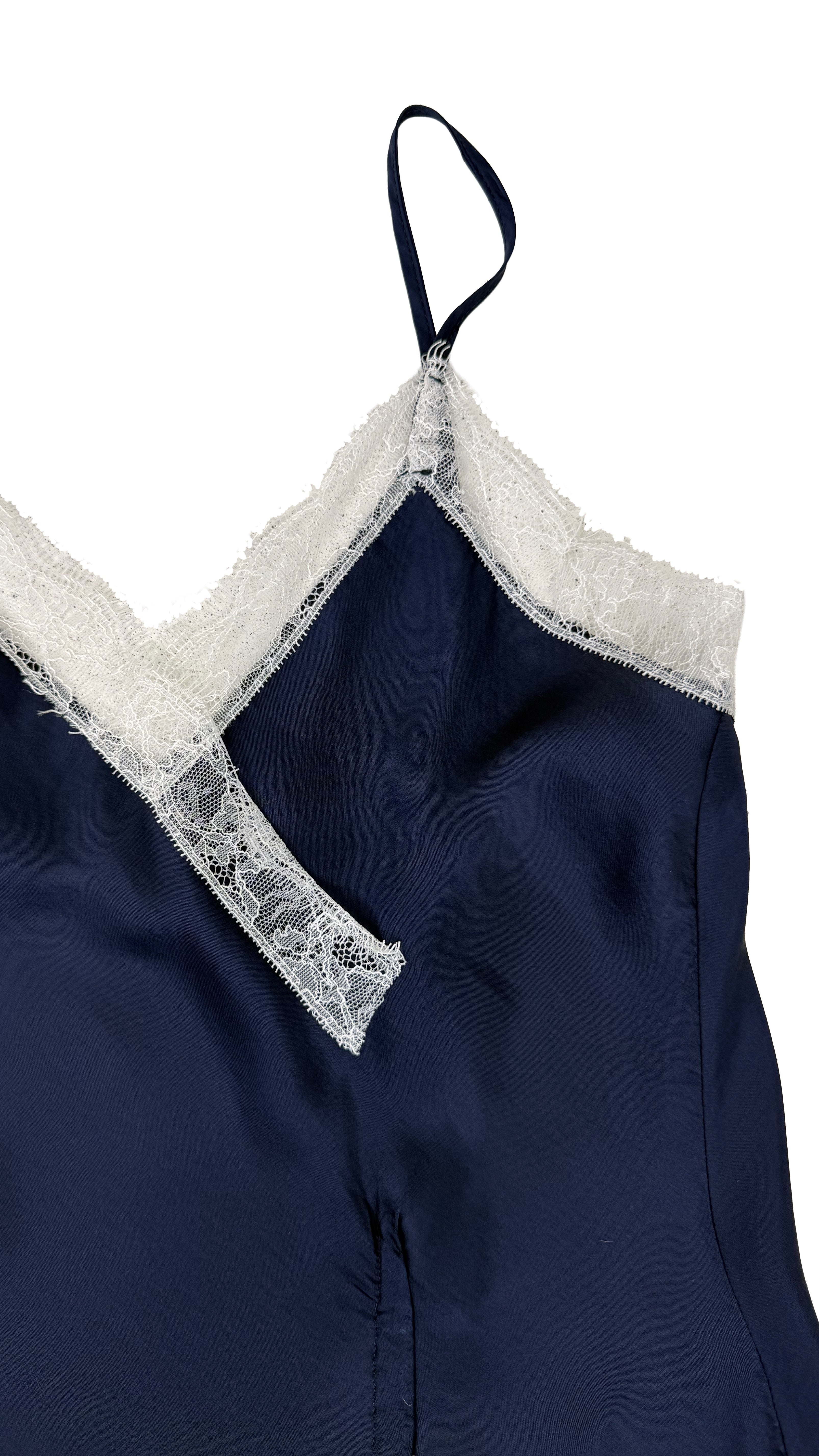 TOP LINGERIE IN RASO DI VISCOSA CON PIZZO