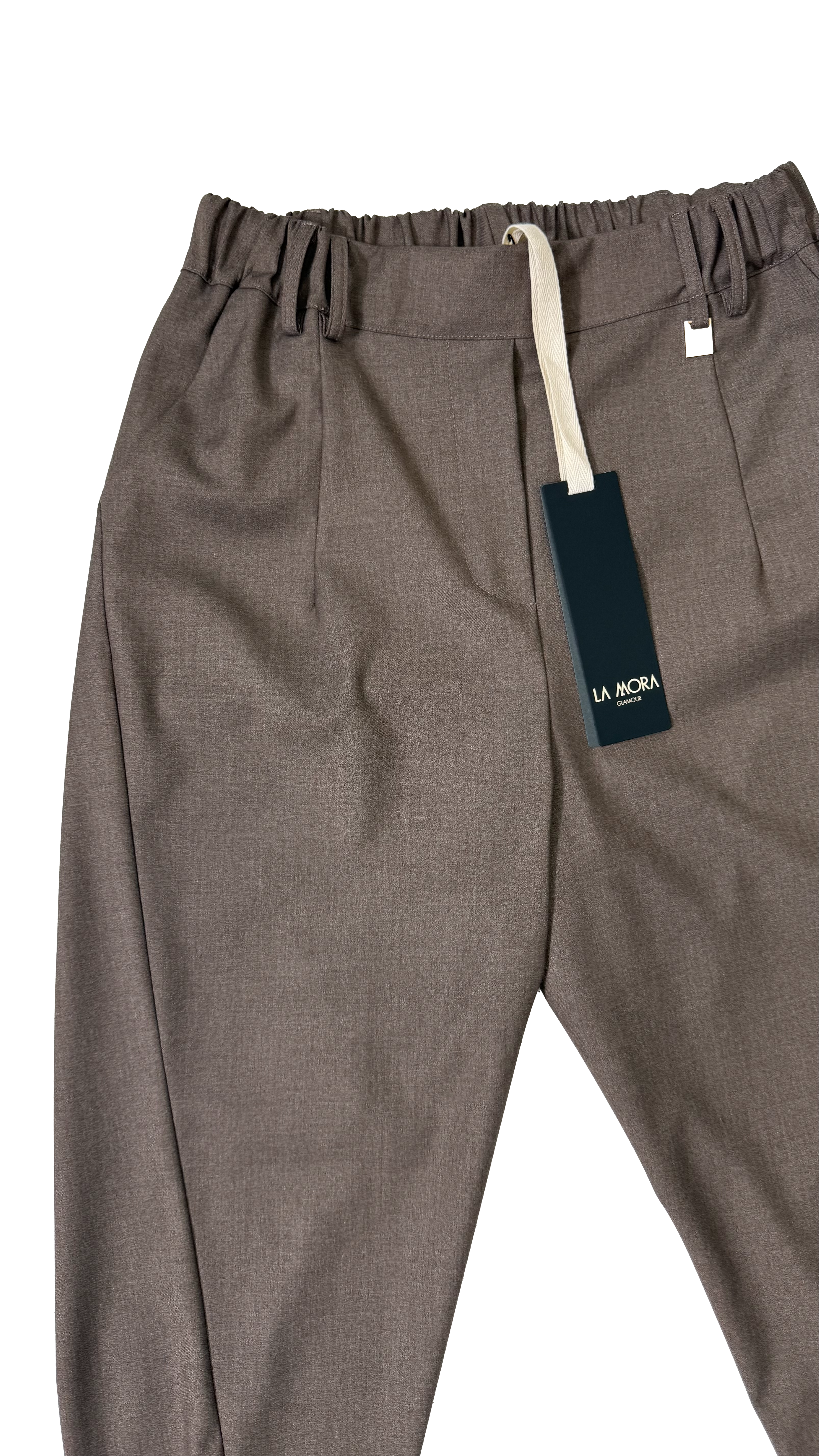 BAGGY CAVALLO BASSO IN FLANELLA PETTINATA