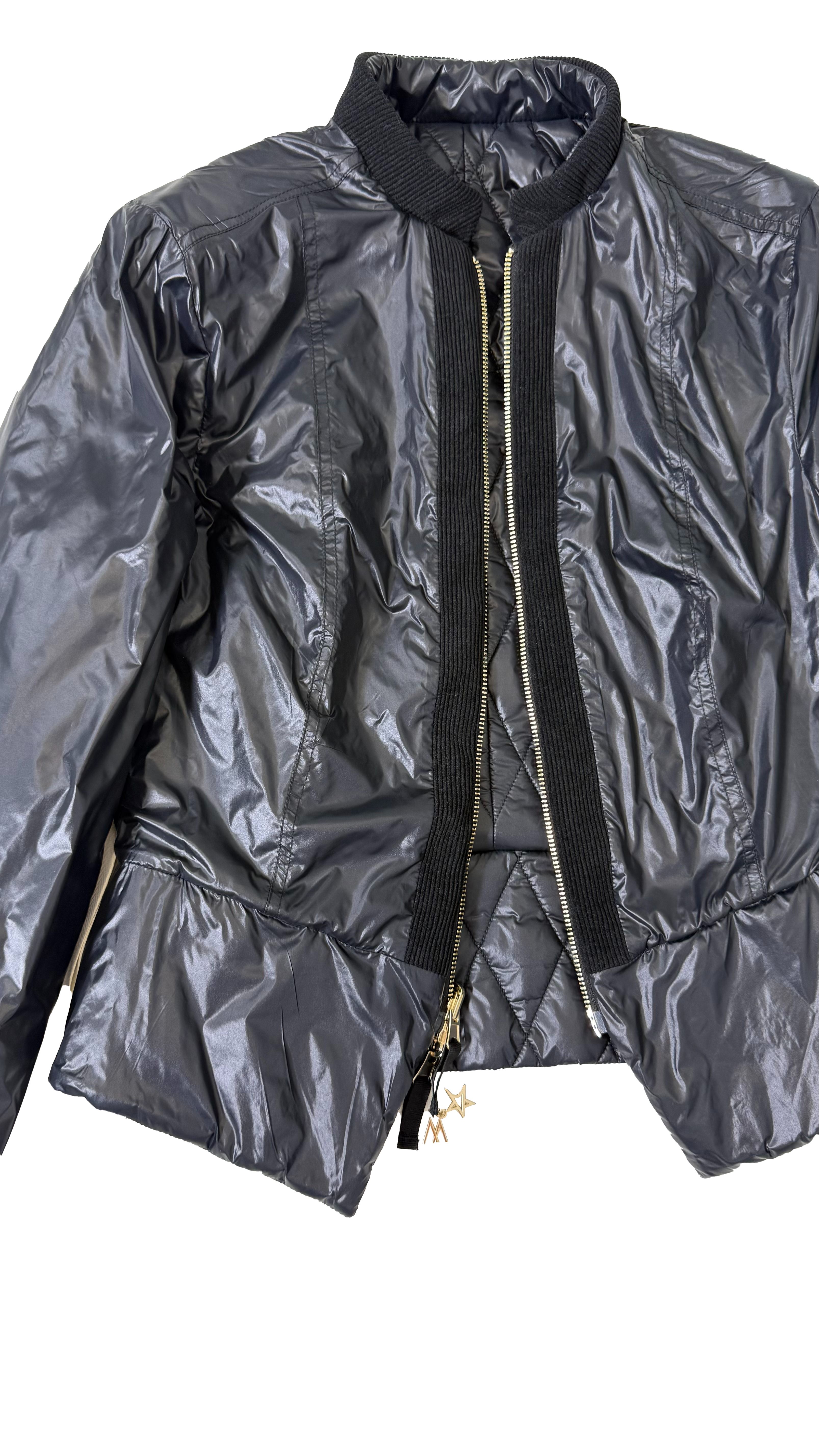 GIACCHINO DOUBLE FACE TRAPUNTATO CON ZIP