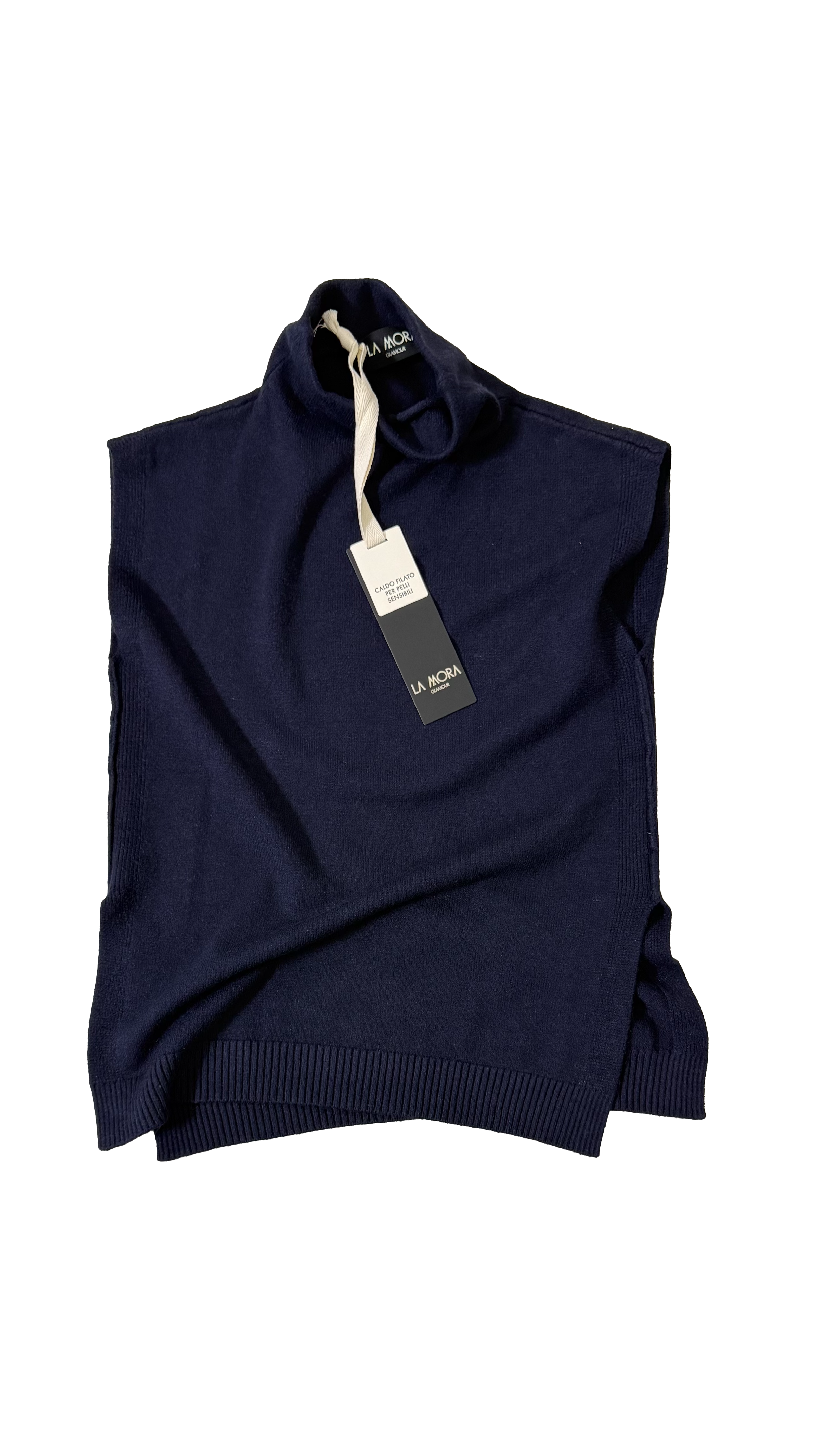 GILET COLLO ALTO IN CALDA VISCOSA