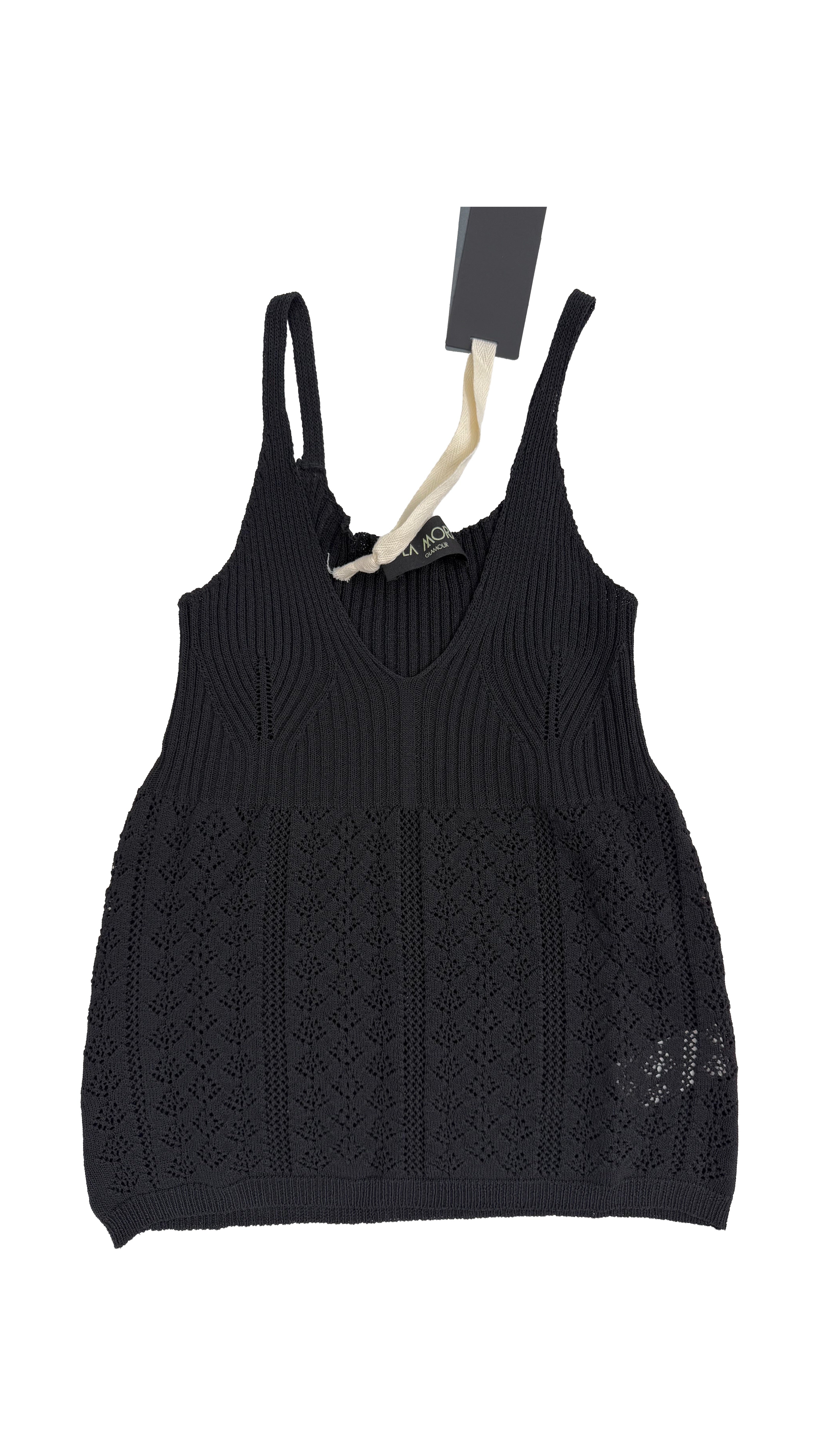 TOP IN VISCOSA ELASTICA TRAFORATO