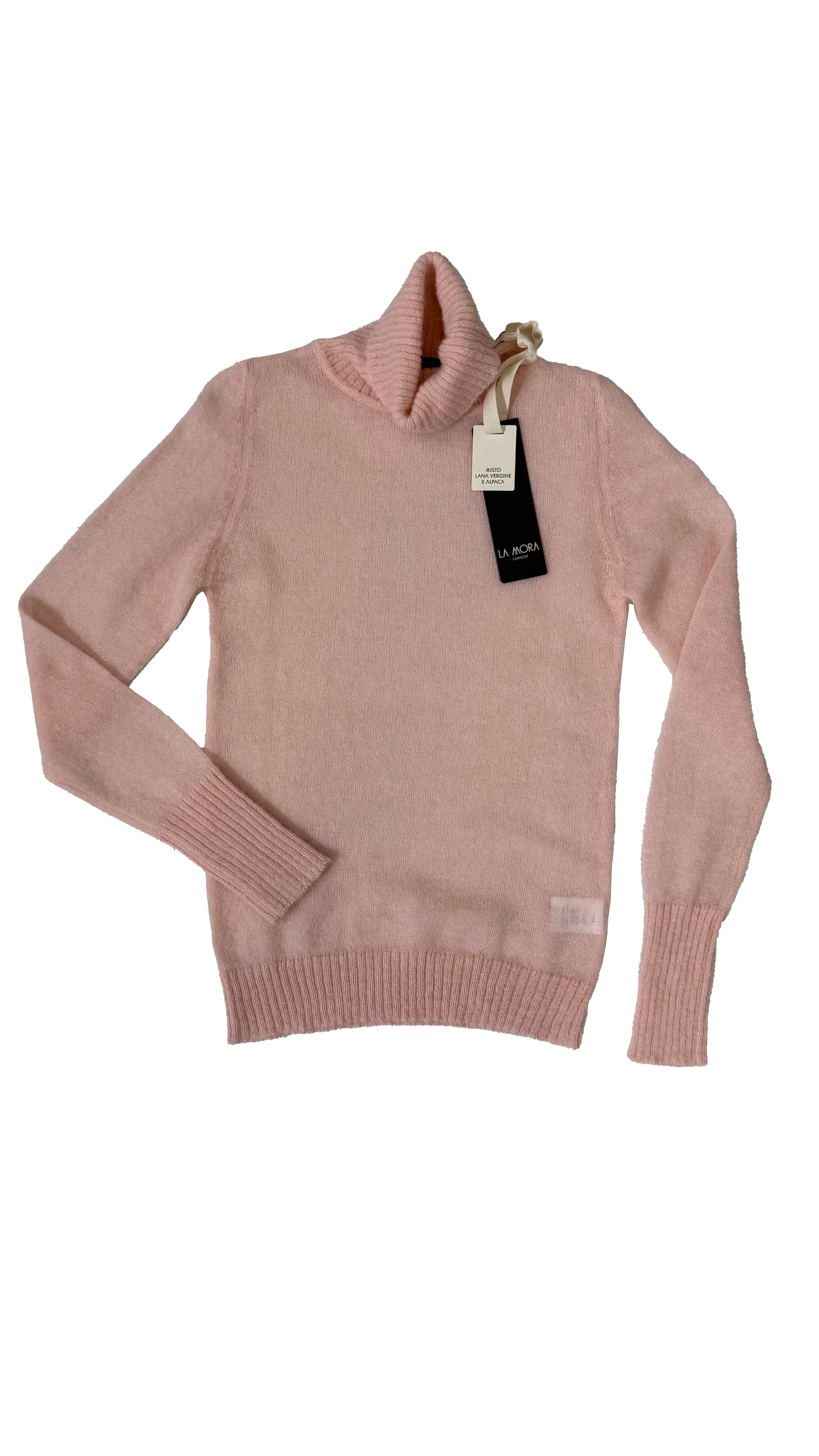 MAGLIA BASIC COLLO ALTO LEGGERA IN MISTO ALPACA
