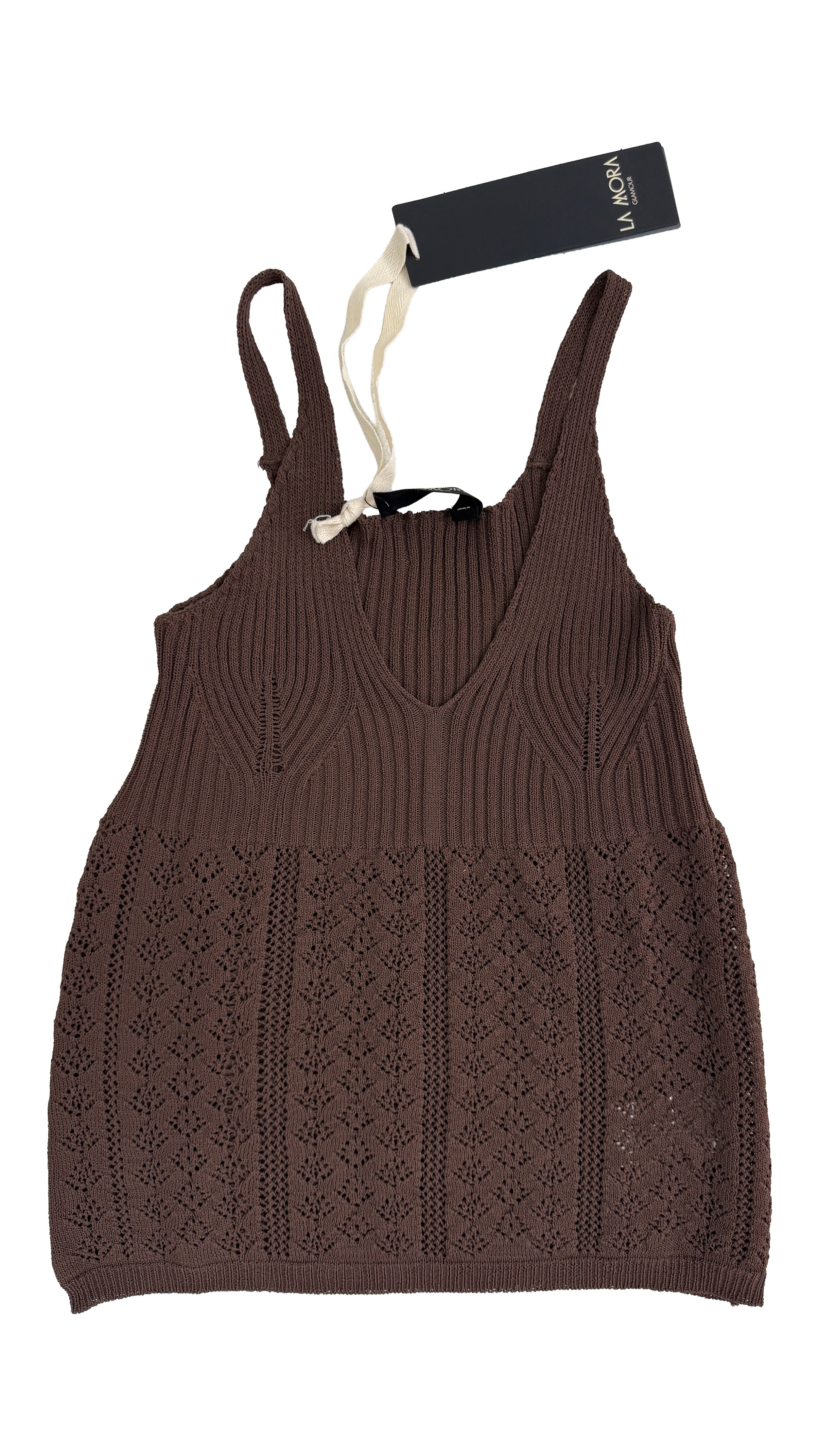 TOP IN VISCOSA ELASTICA TRAFORATO