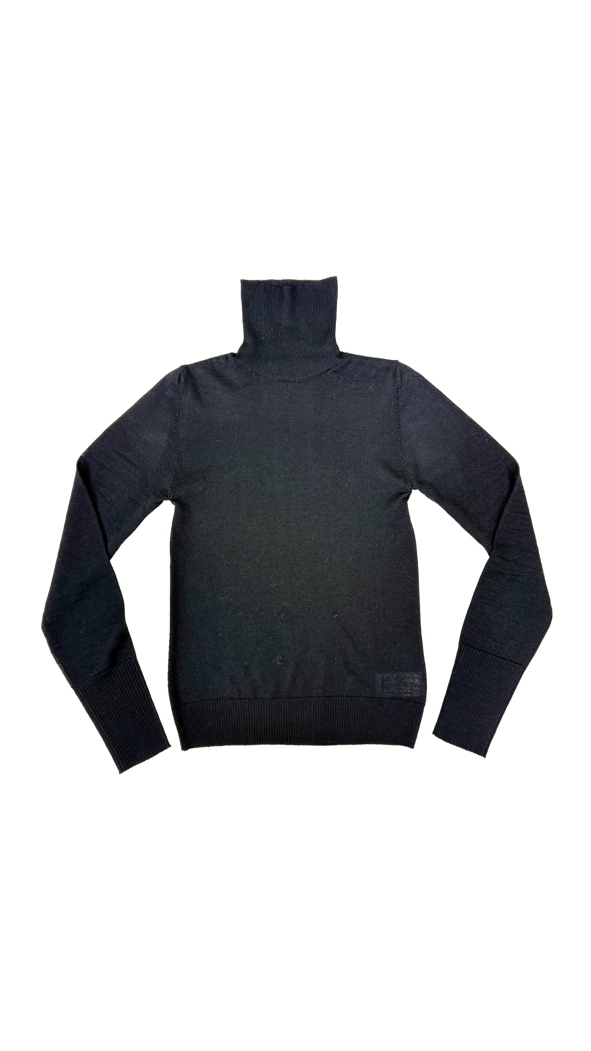 MAGLIA BASIC IN MERINOS CON COLLO ALTO