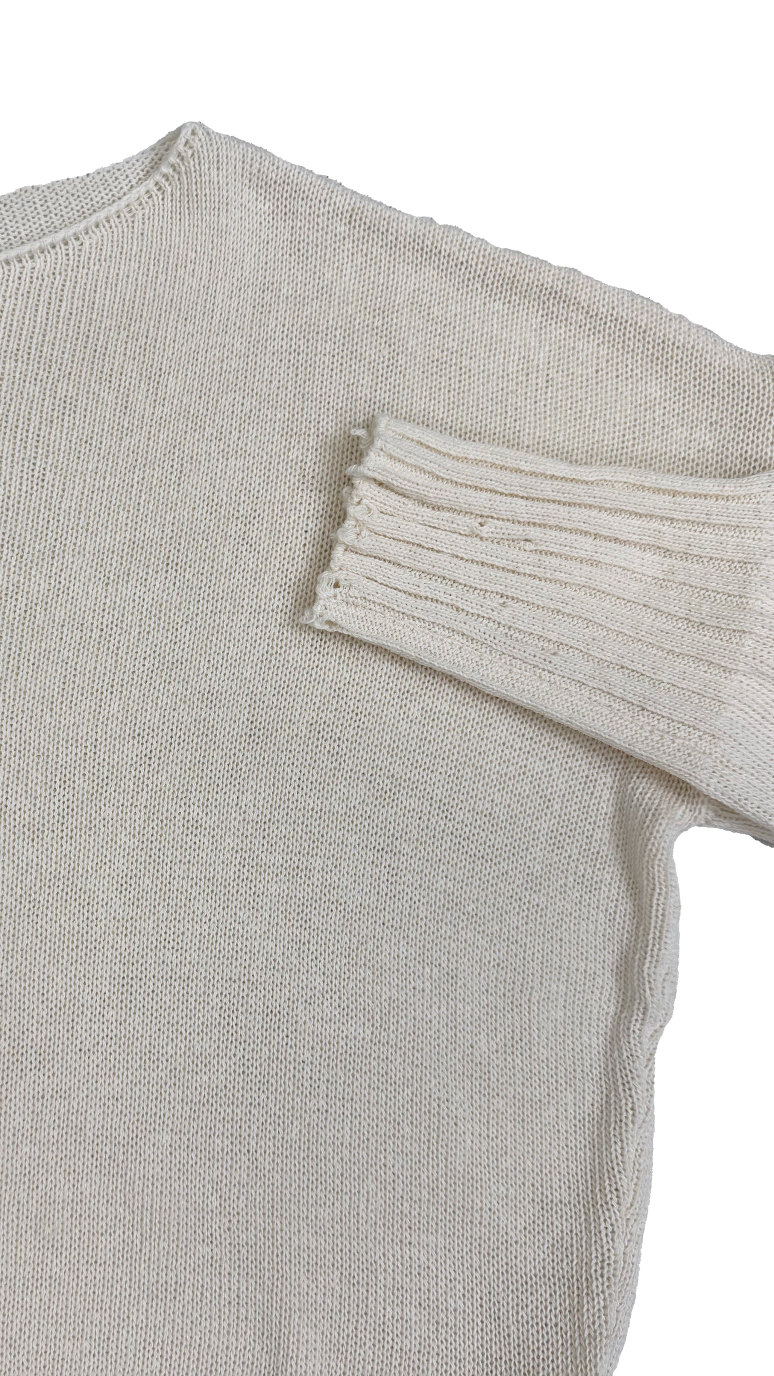 MAGLIA IN COTONE CON ROTTURE