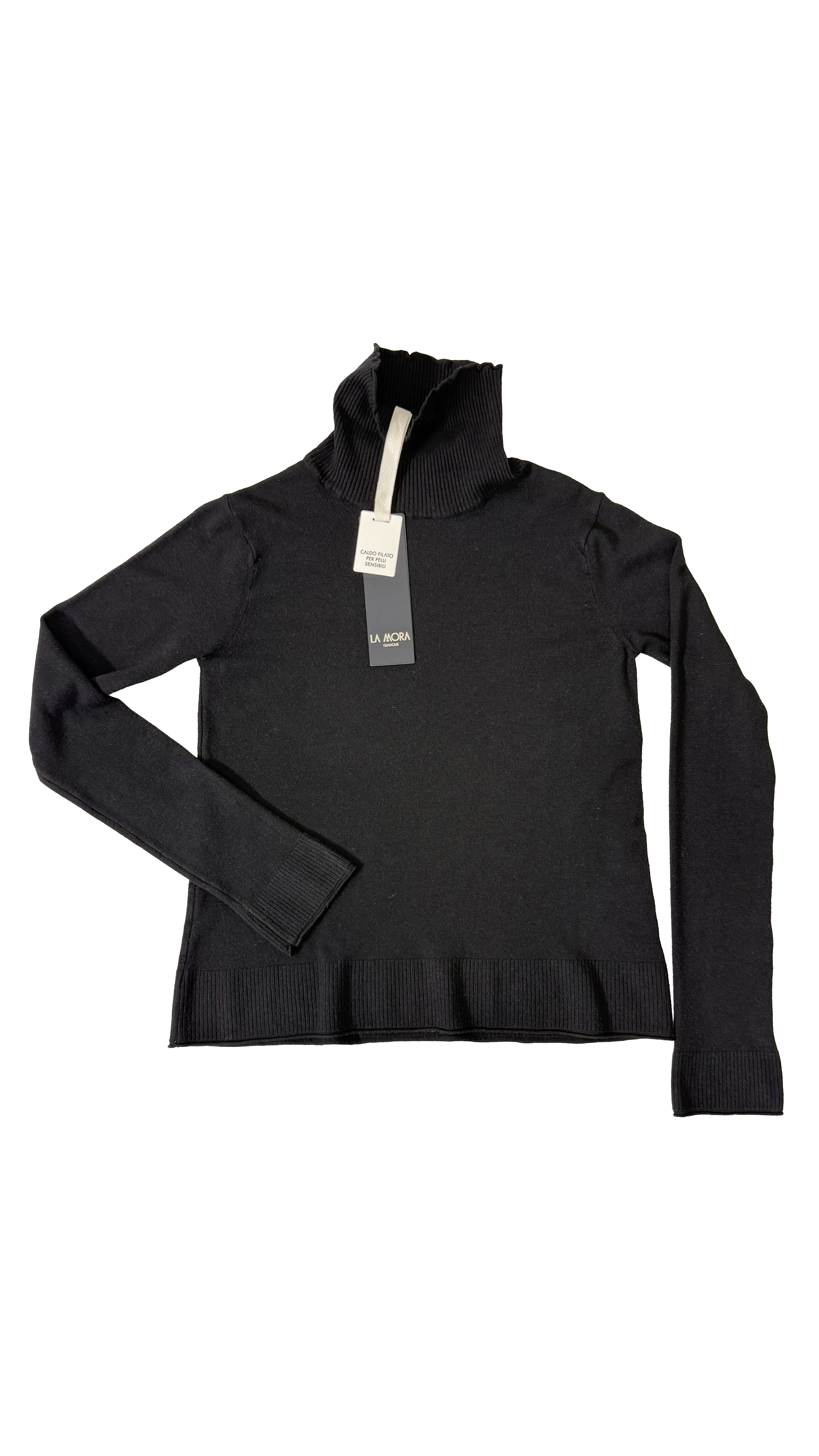 MAGLIA BASIC COLLO ALTO IN CALDA VISCOSA