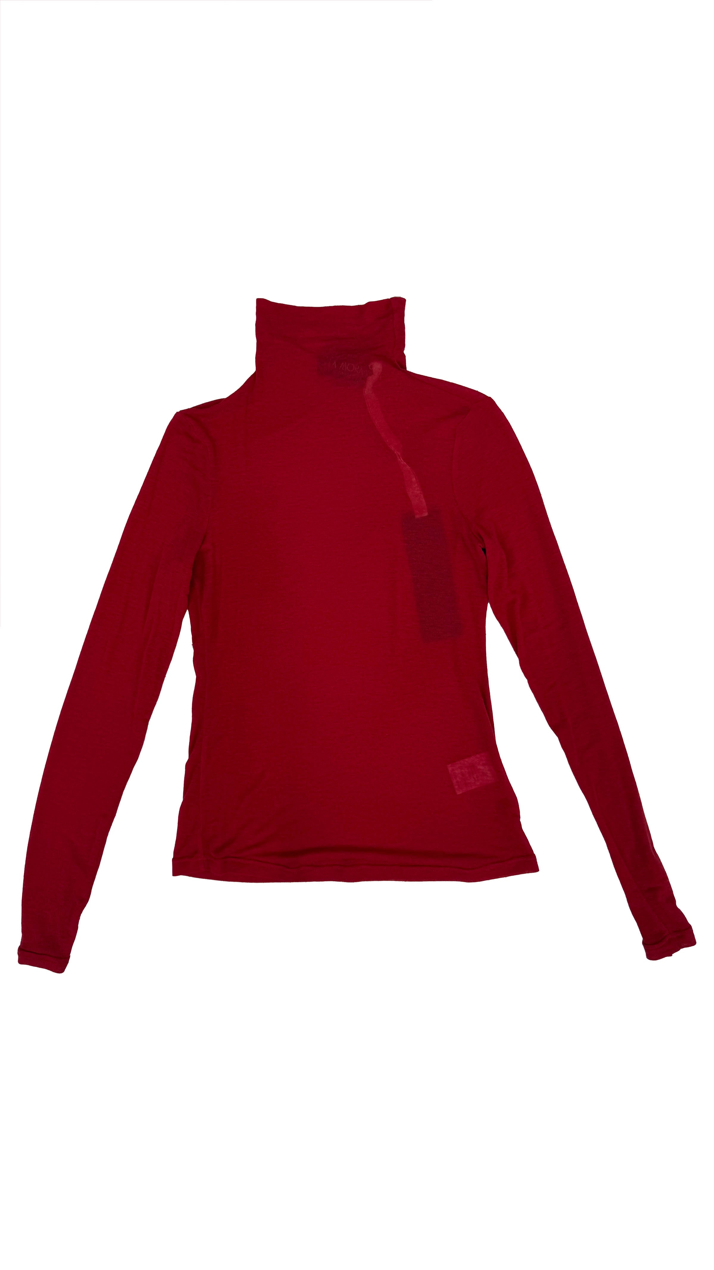 MAGLIA JERSEY IN MISTO CASHMERE CON COLLO ALTO