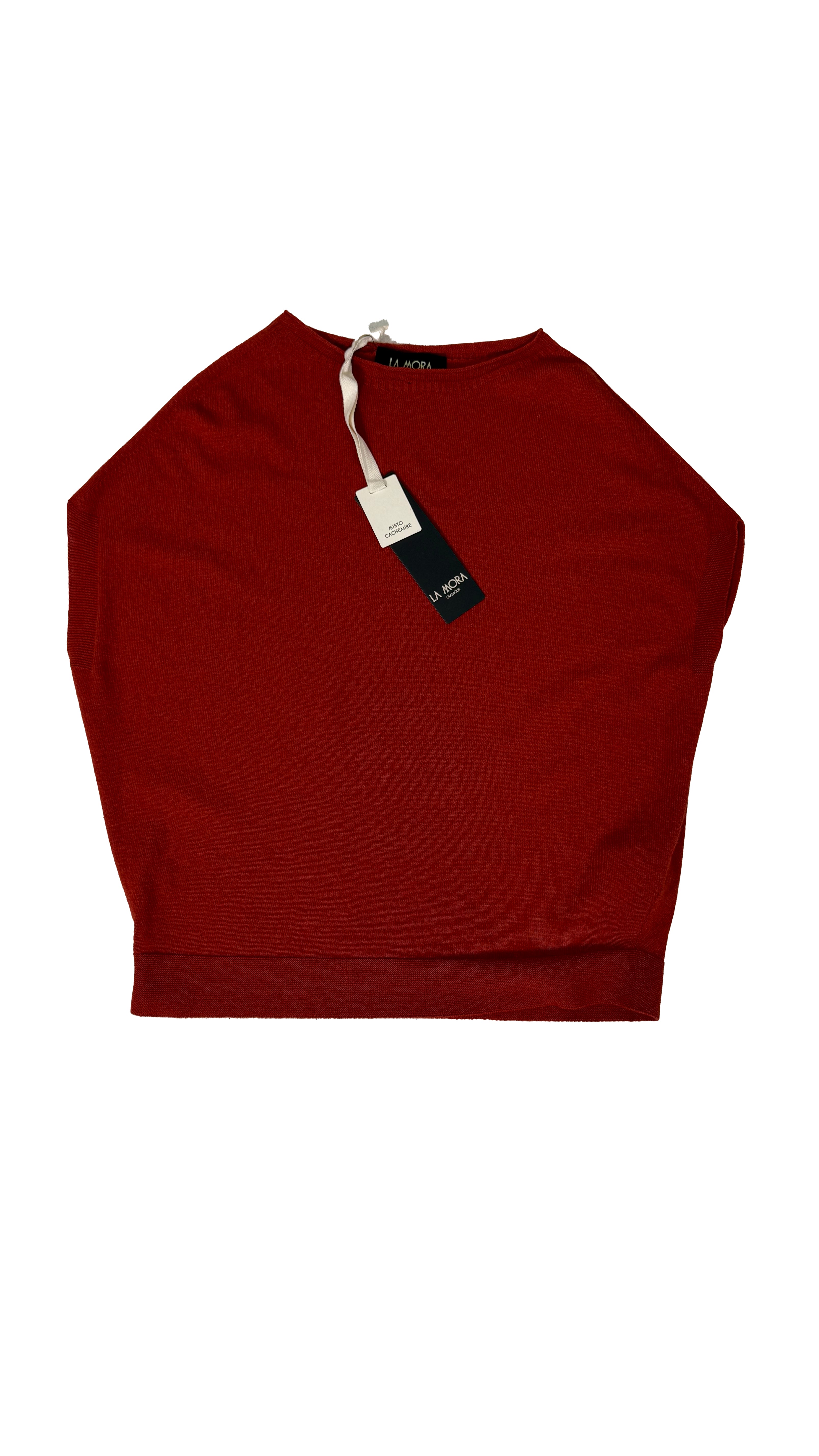 MAGLIA GILET CON MANICA SCESA IN MISTO CASHMERE