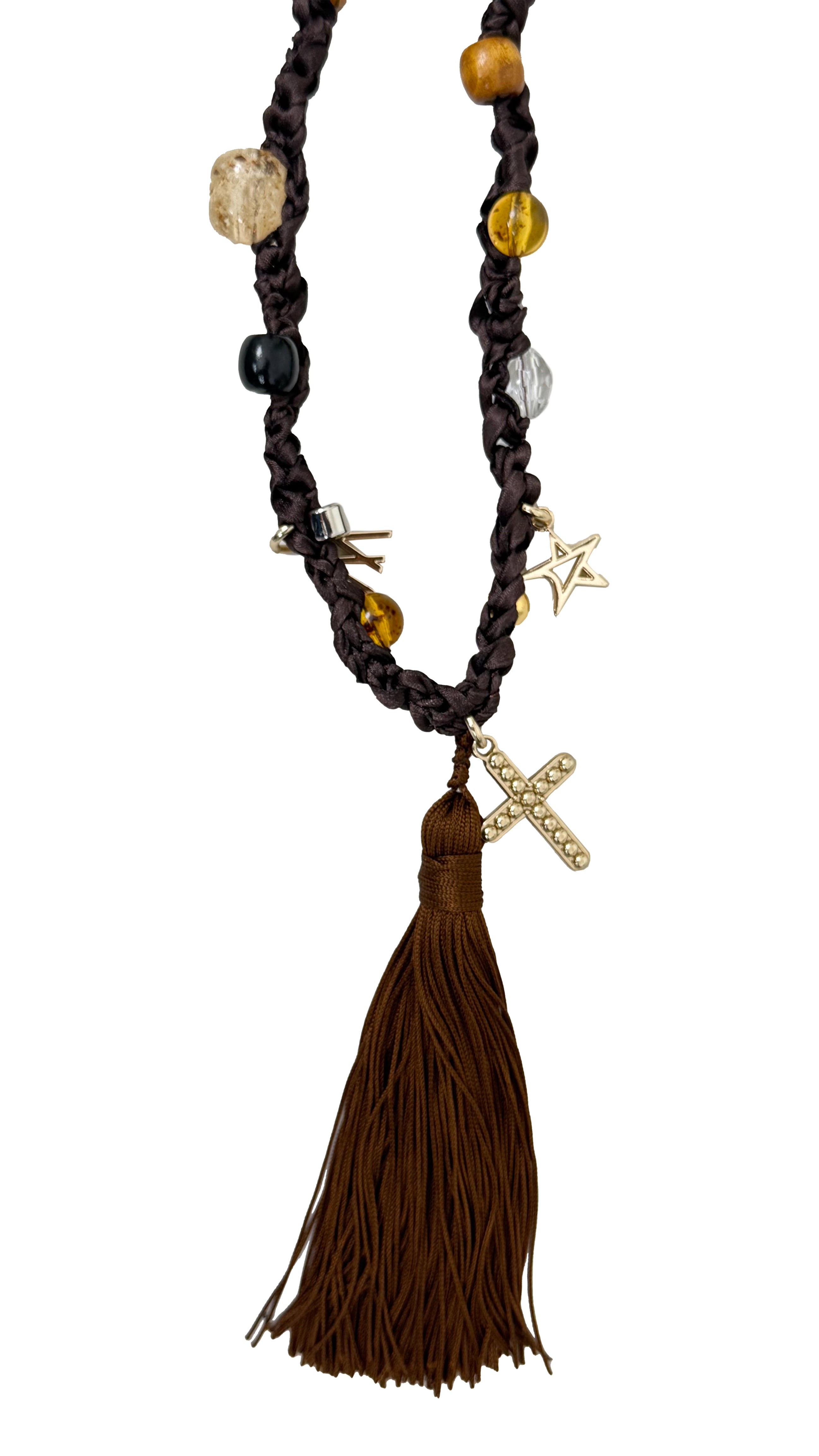 COLLANA UNCINETTO CON PIETRE E NAPPA