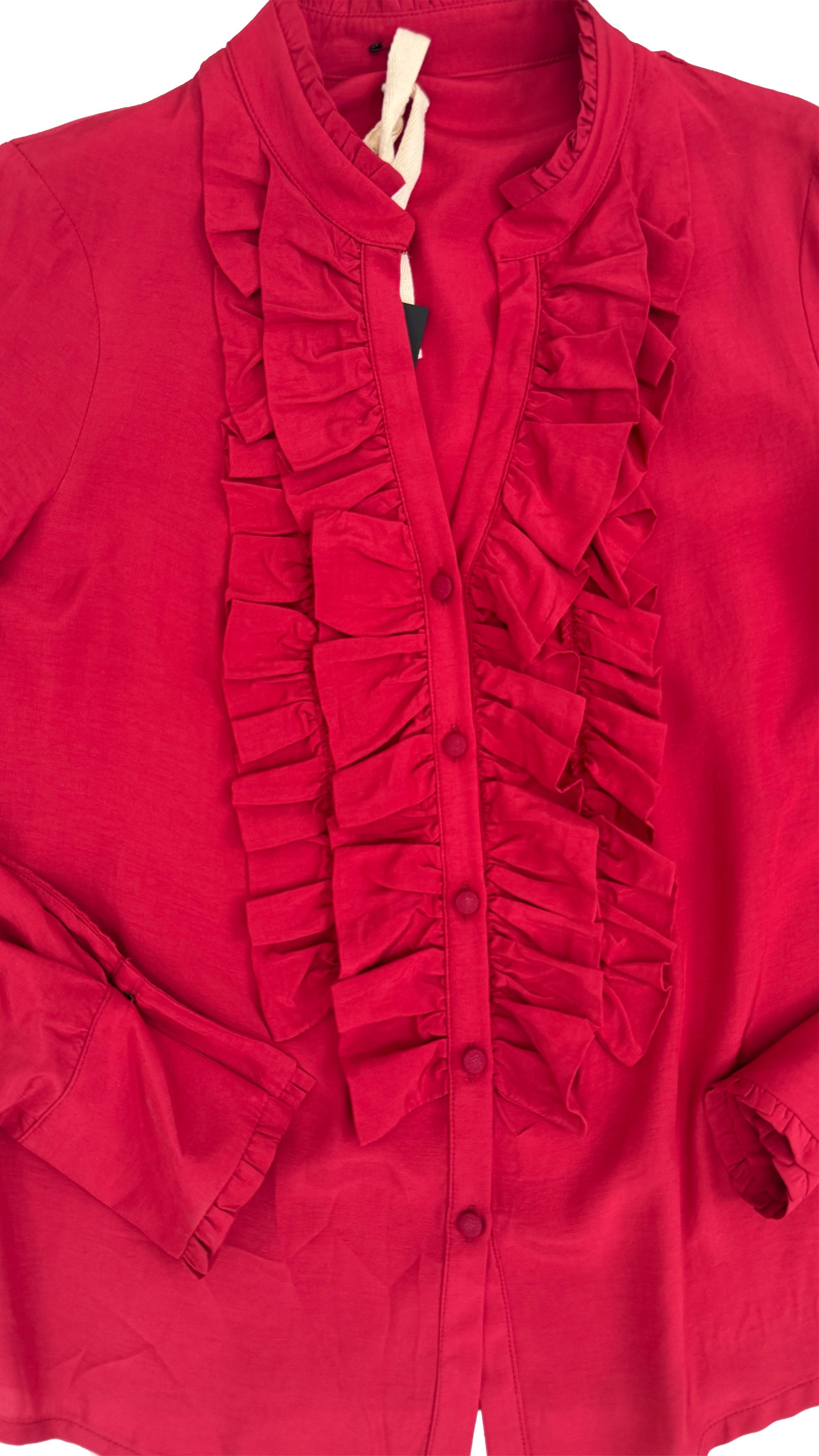 CAMICIA IN VISCOSA CON ROUCHES