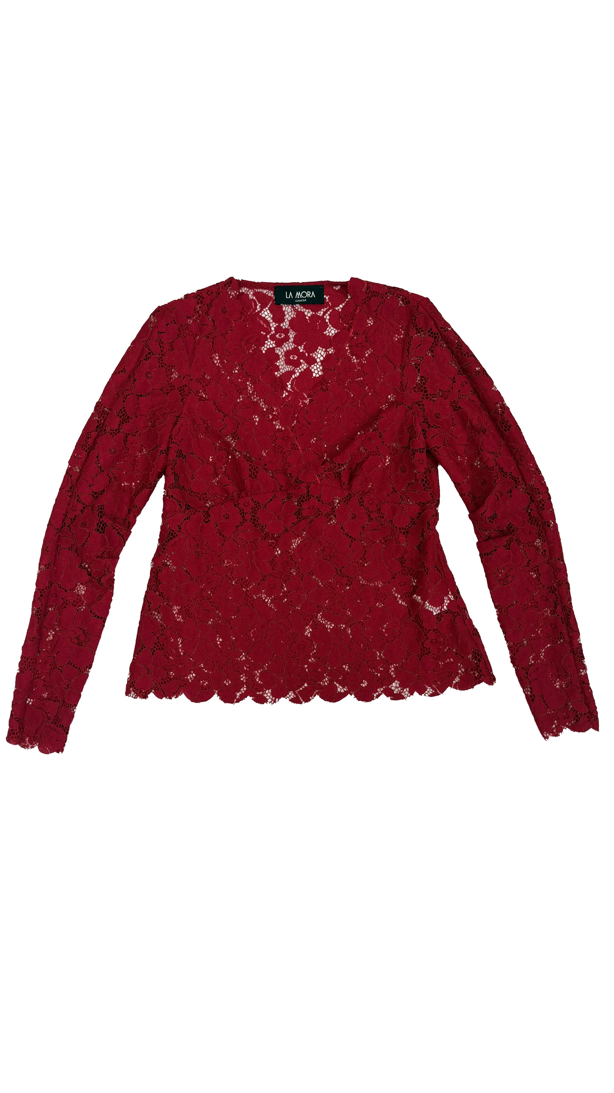 MAGLIA IN PIZZO CON MANICHE LUNGHE