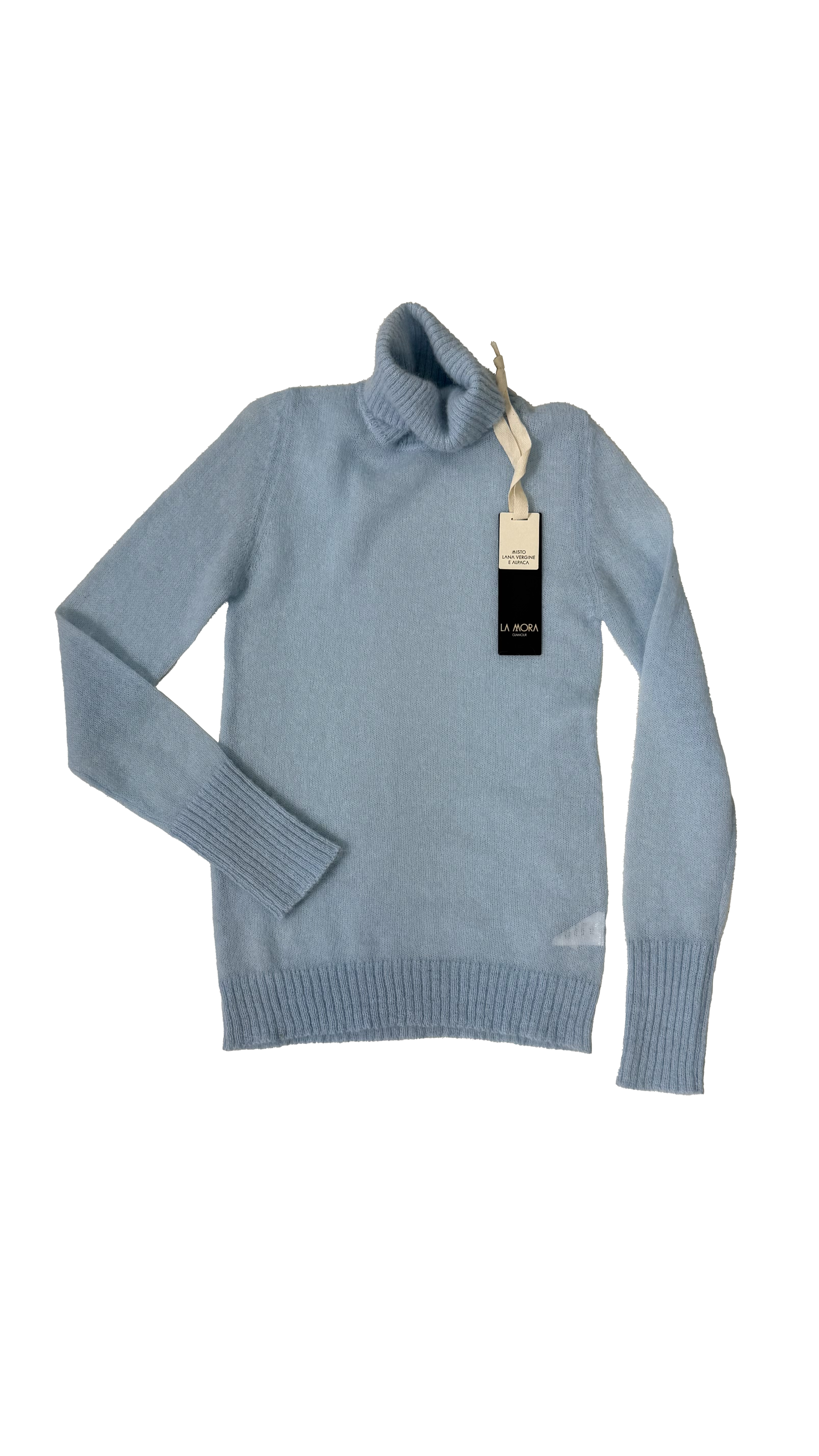 MAGLIA BASIC COLLO ALTO LEGGERA IN MISTO ALPACA