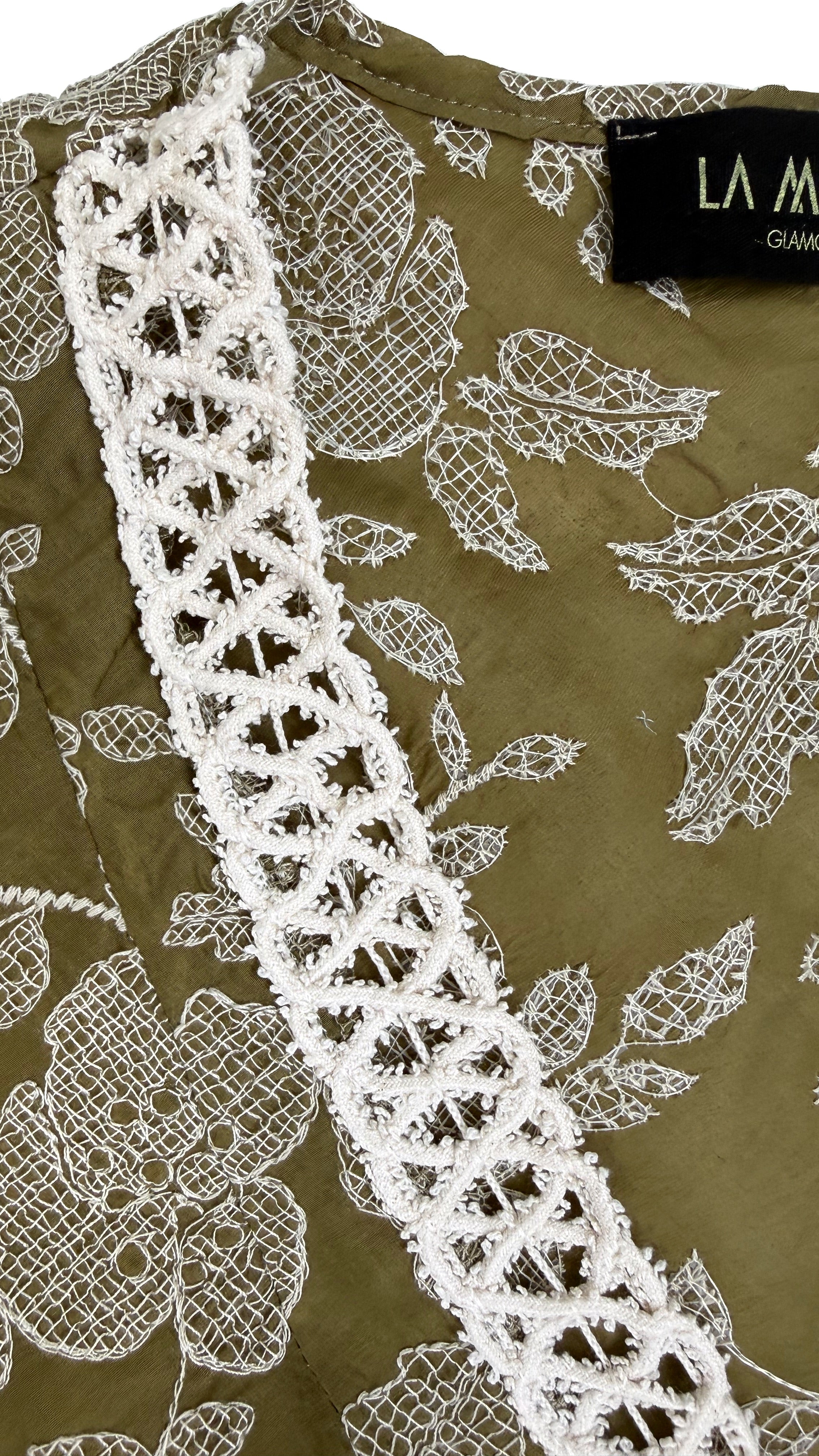 TOP IN VOILE RICAMATO CON PASSAMANERIA