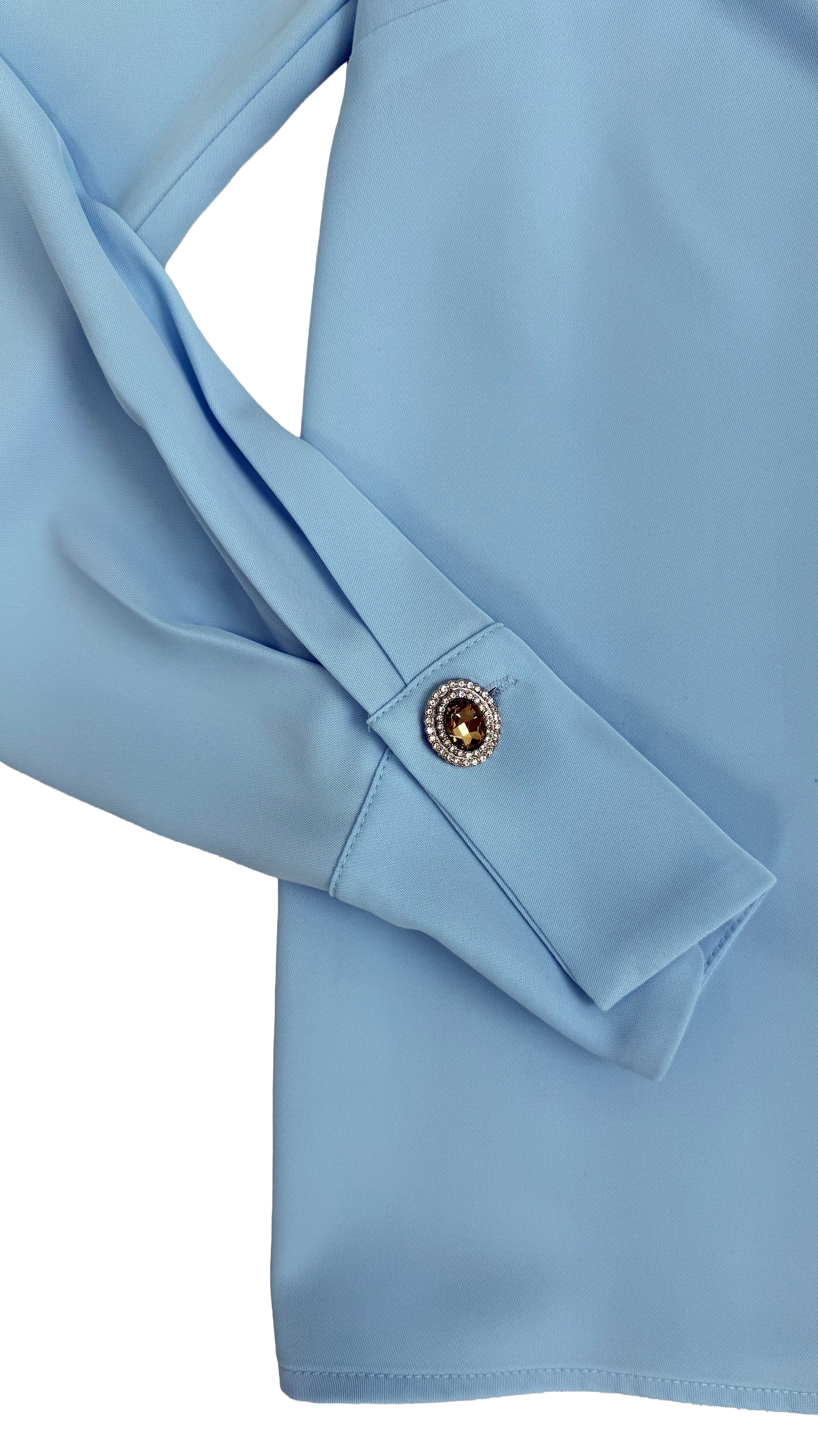 CAMICIA SCOLLO A V CON COLLETTO ACCESSORIO