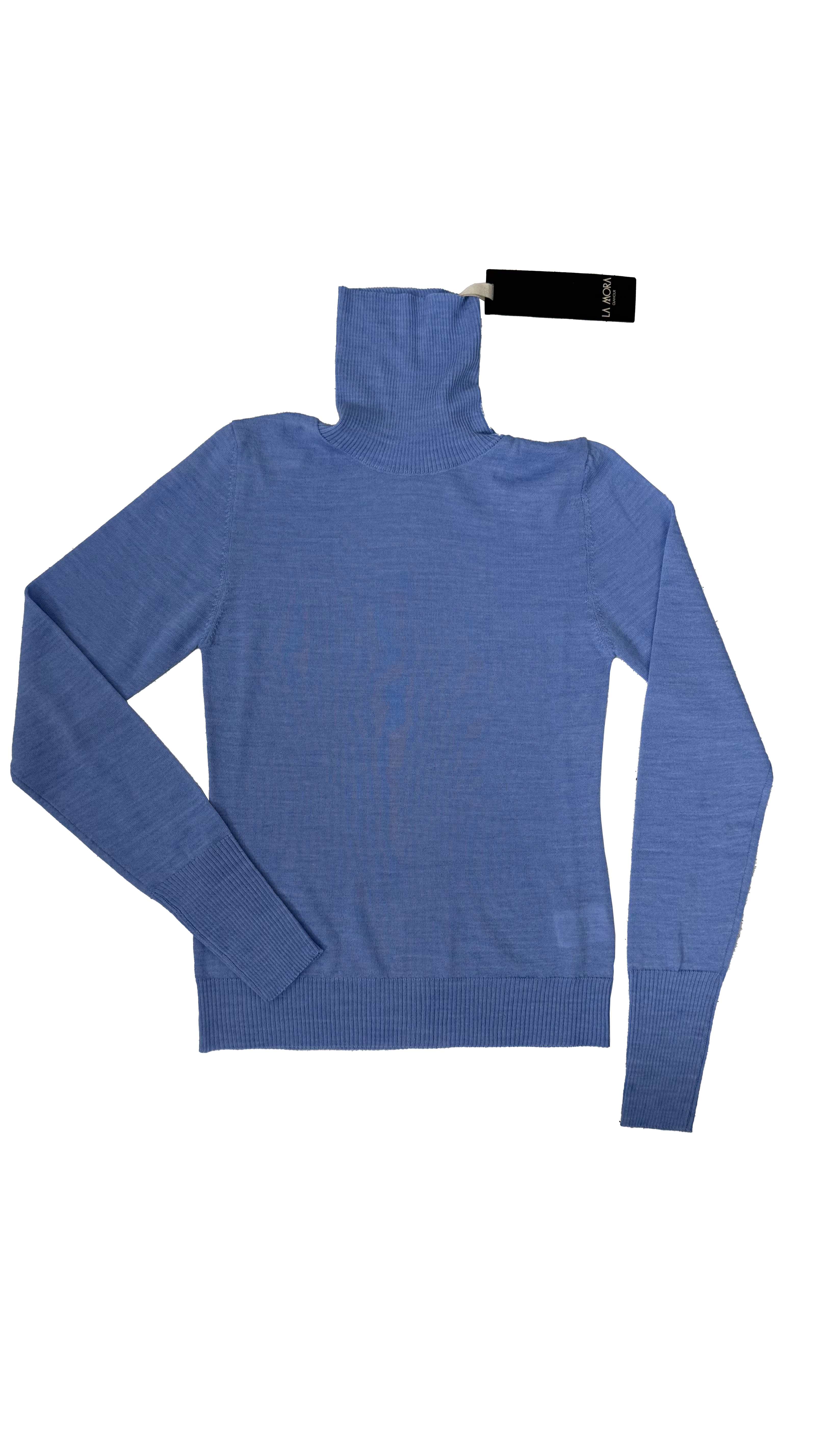 MAGLIA BASIC COLLO ALTO IN LANA VISCOSA