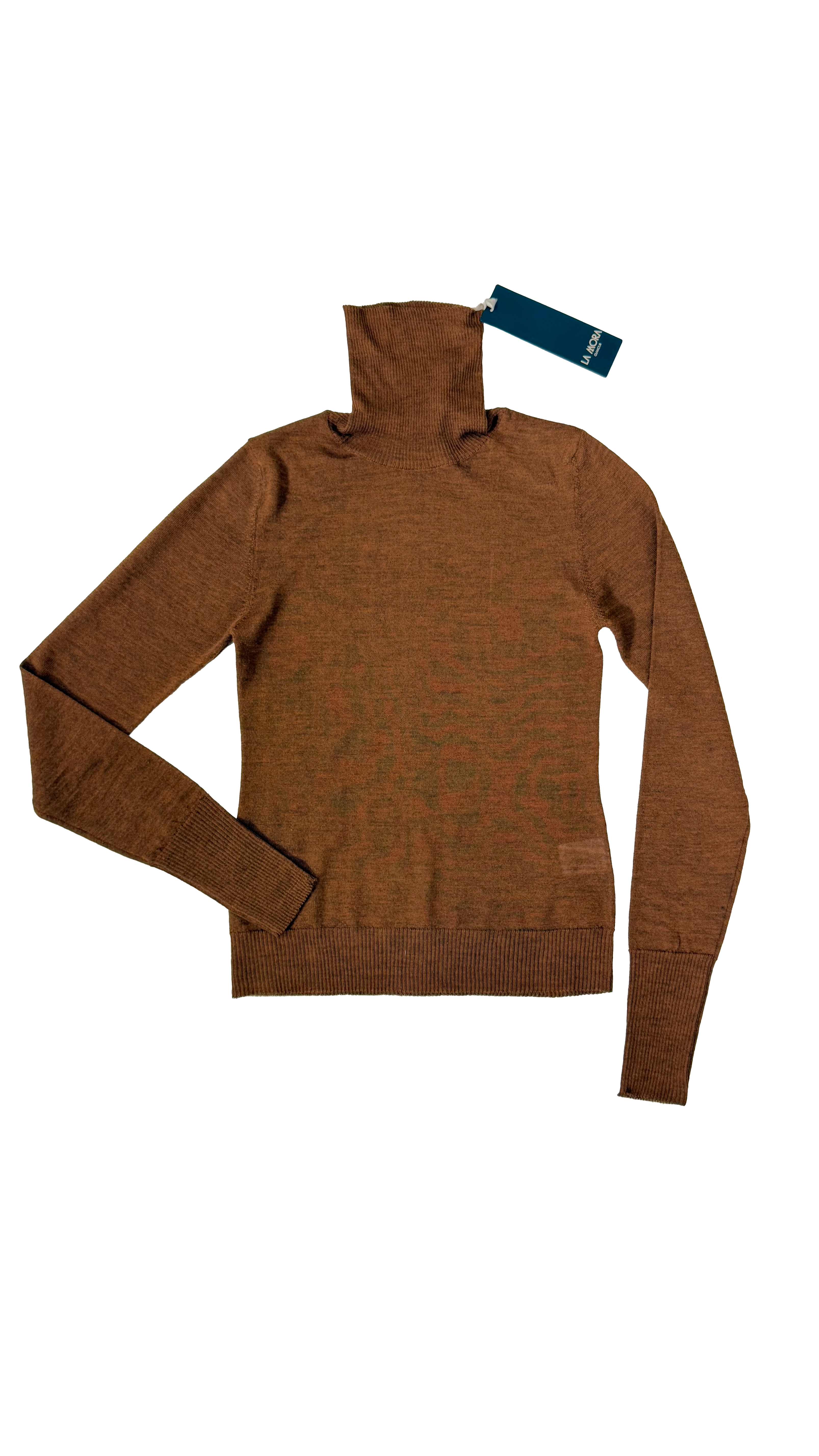 MAGLIA BASIC COLLO ALTO IN LANA VISCOSA