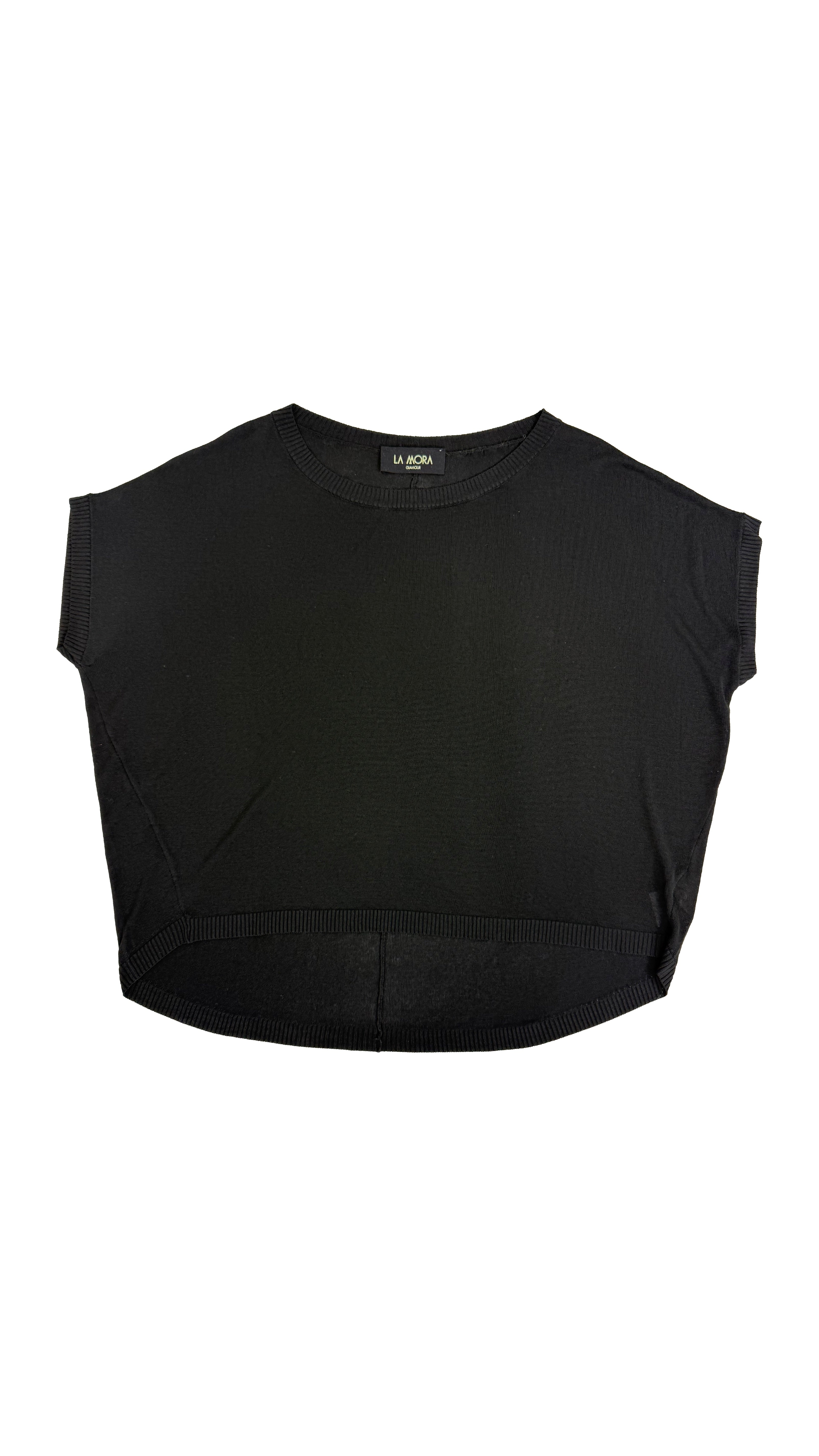 MAGLIA QUADRATA IN VISCOSA FONDO STONDATO