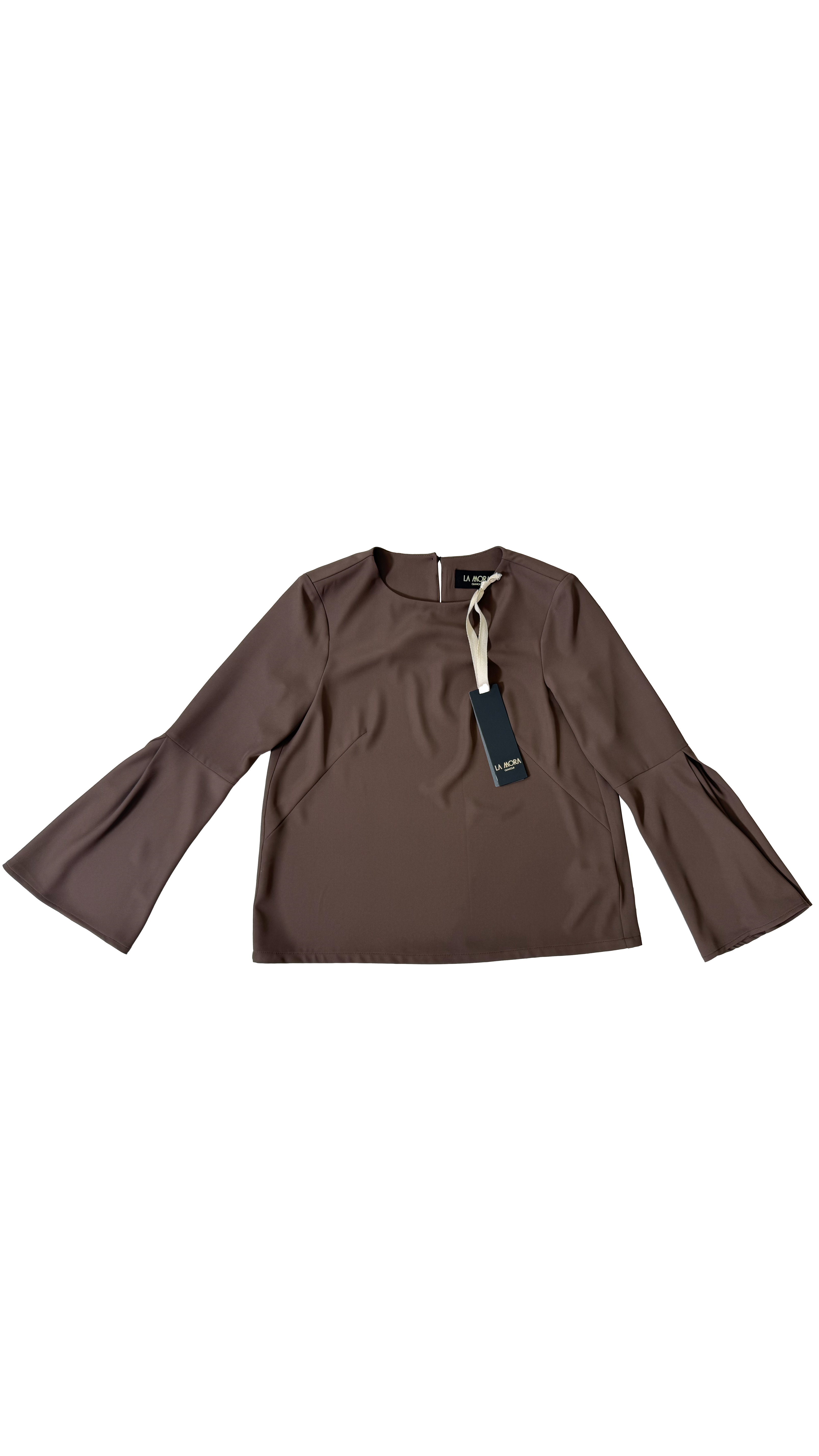 CAMICIA IN CADY FLUIDO CON MANICHE SVASATE