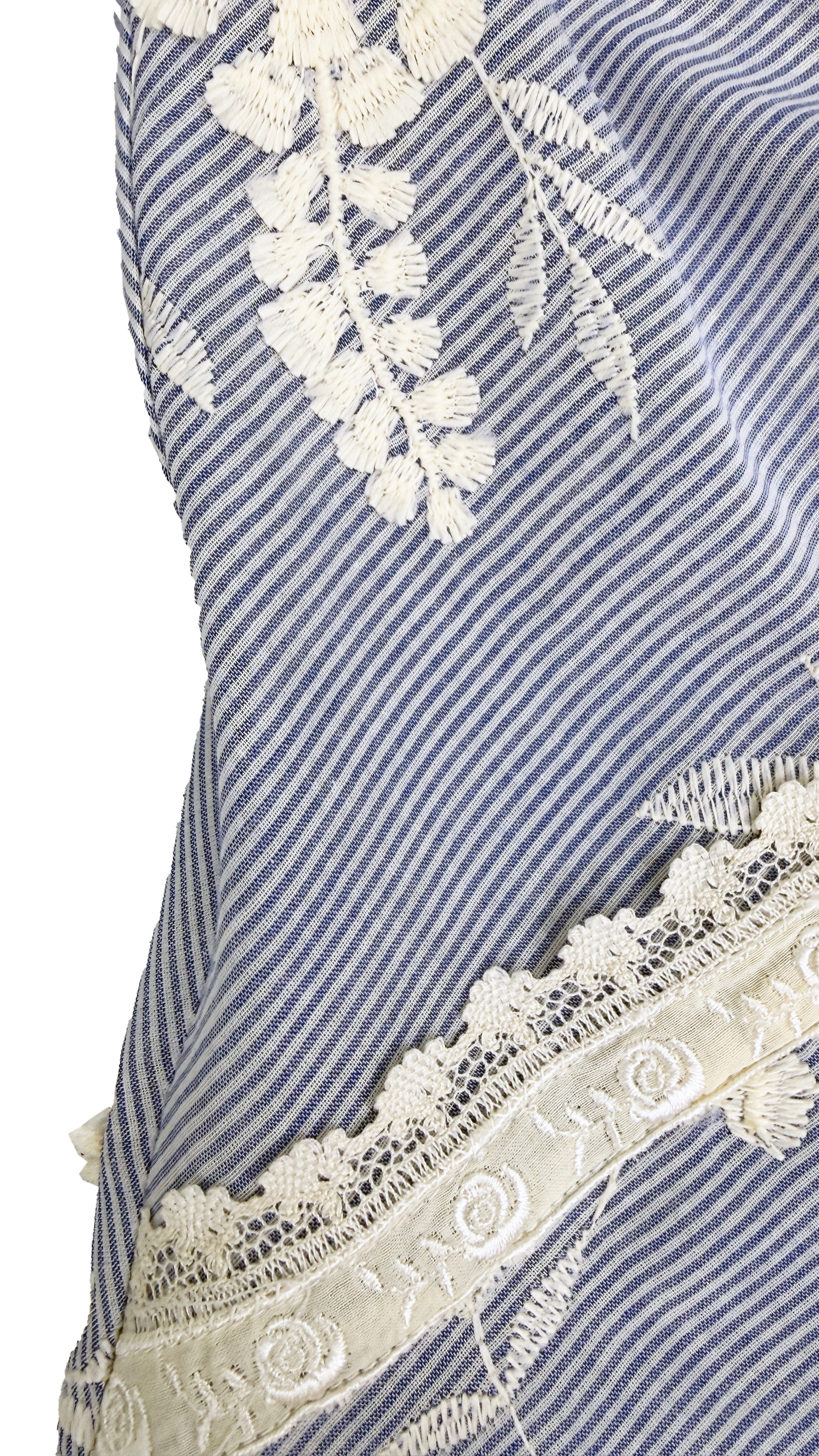 TOP IN MUSSOLA DI COTONE MICRORIGA CON RICAMO