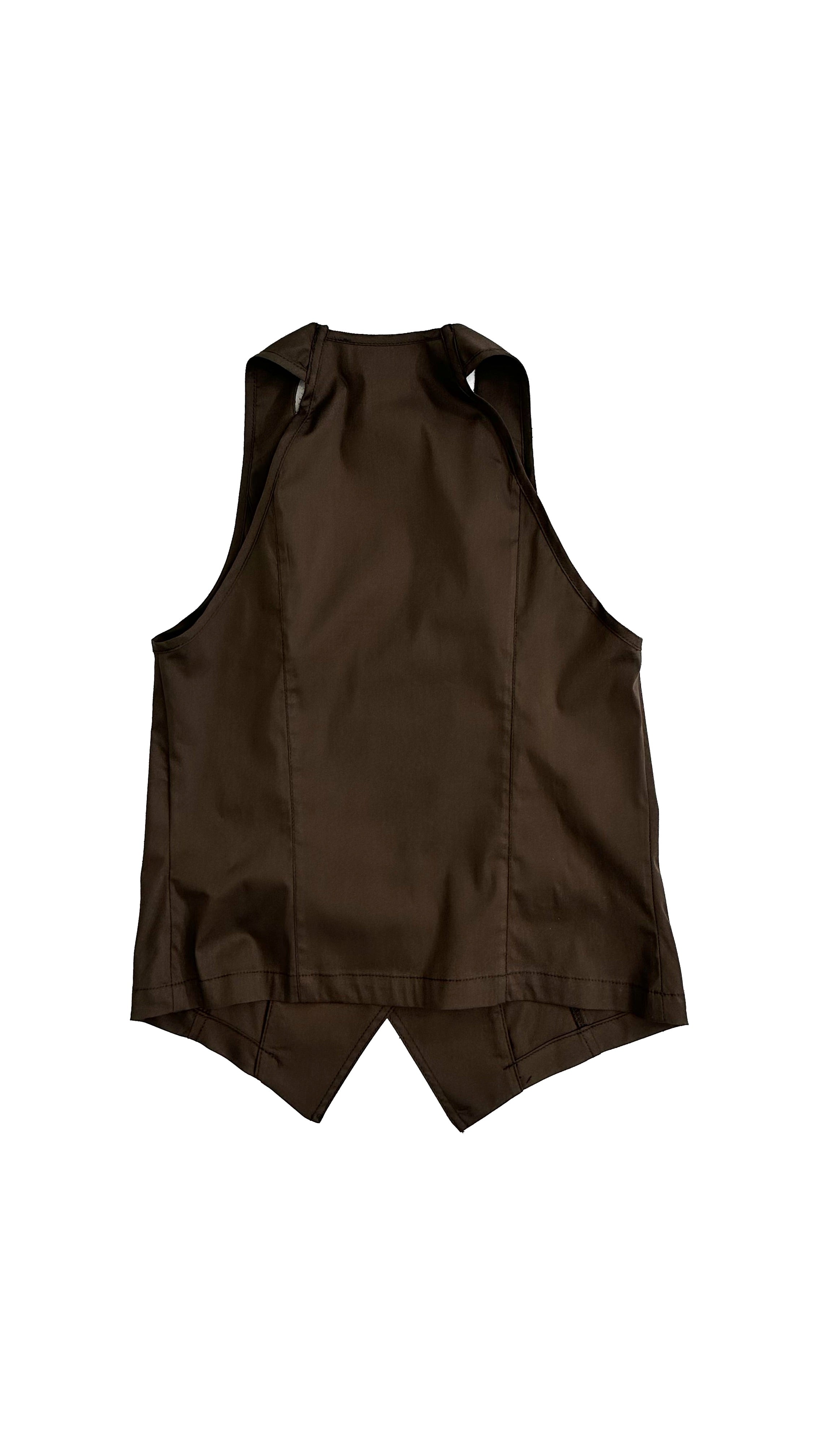 GILET IN PELLE D'UOVO