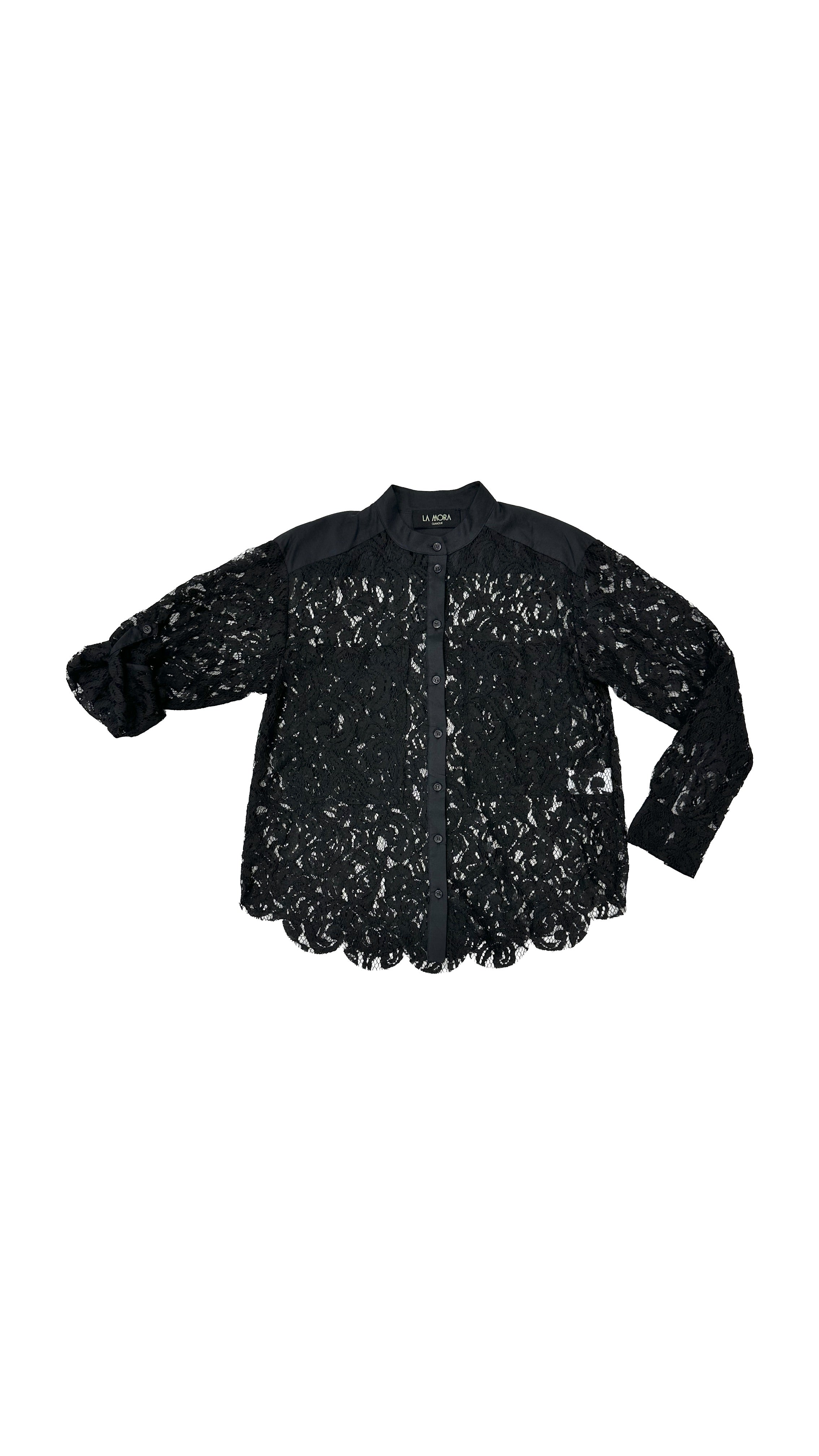 CAMICIA LINEA UOMO IN PIZZO SMERLATO