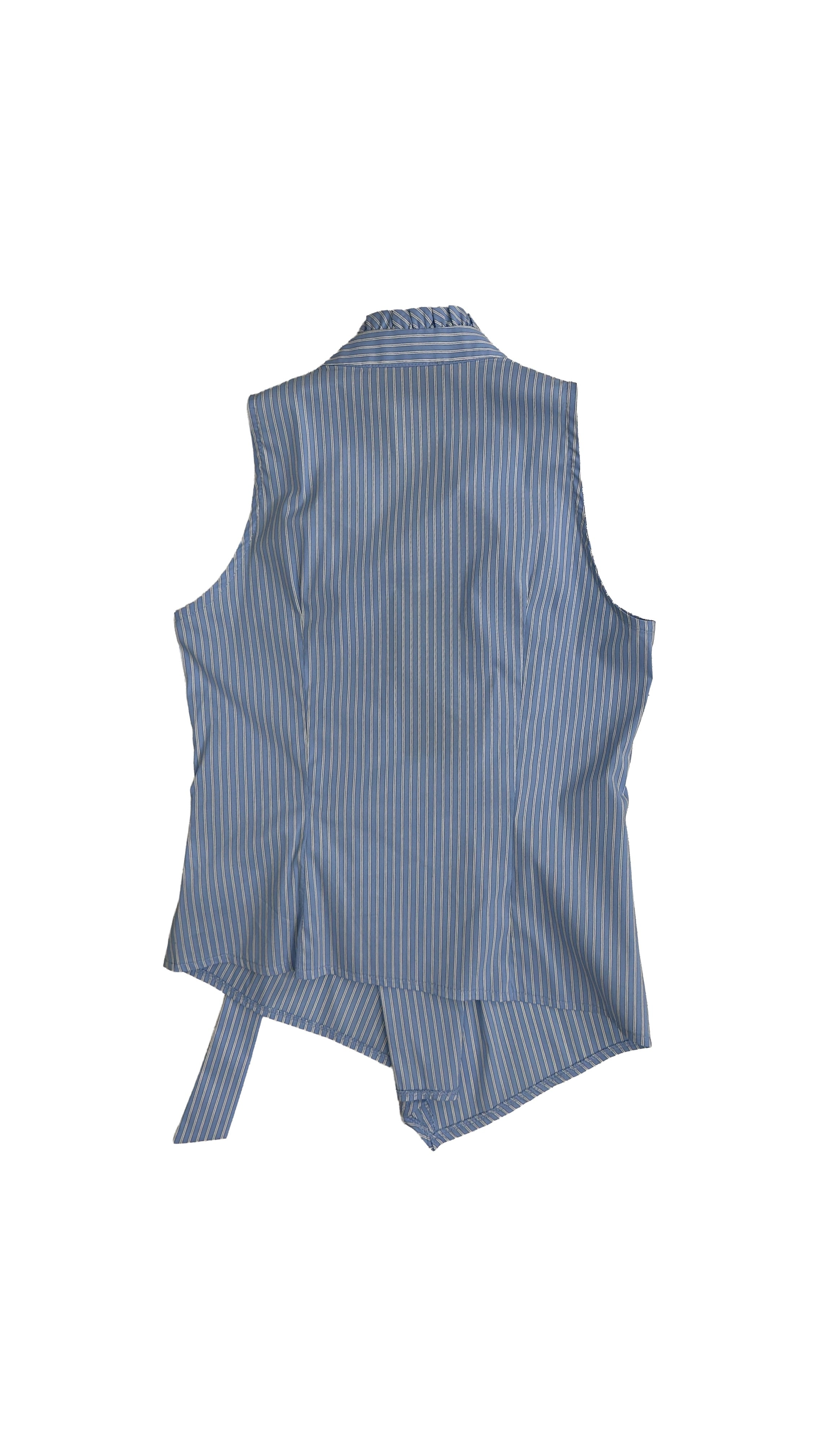 CAMICIA AMERICANA A RIGHE CON PIEGA DAVANTI