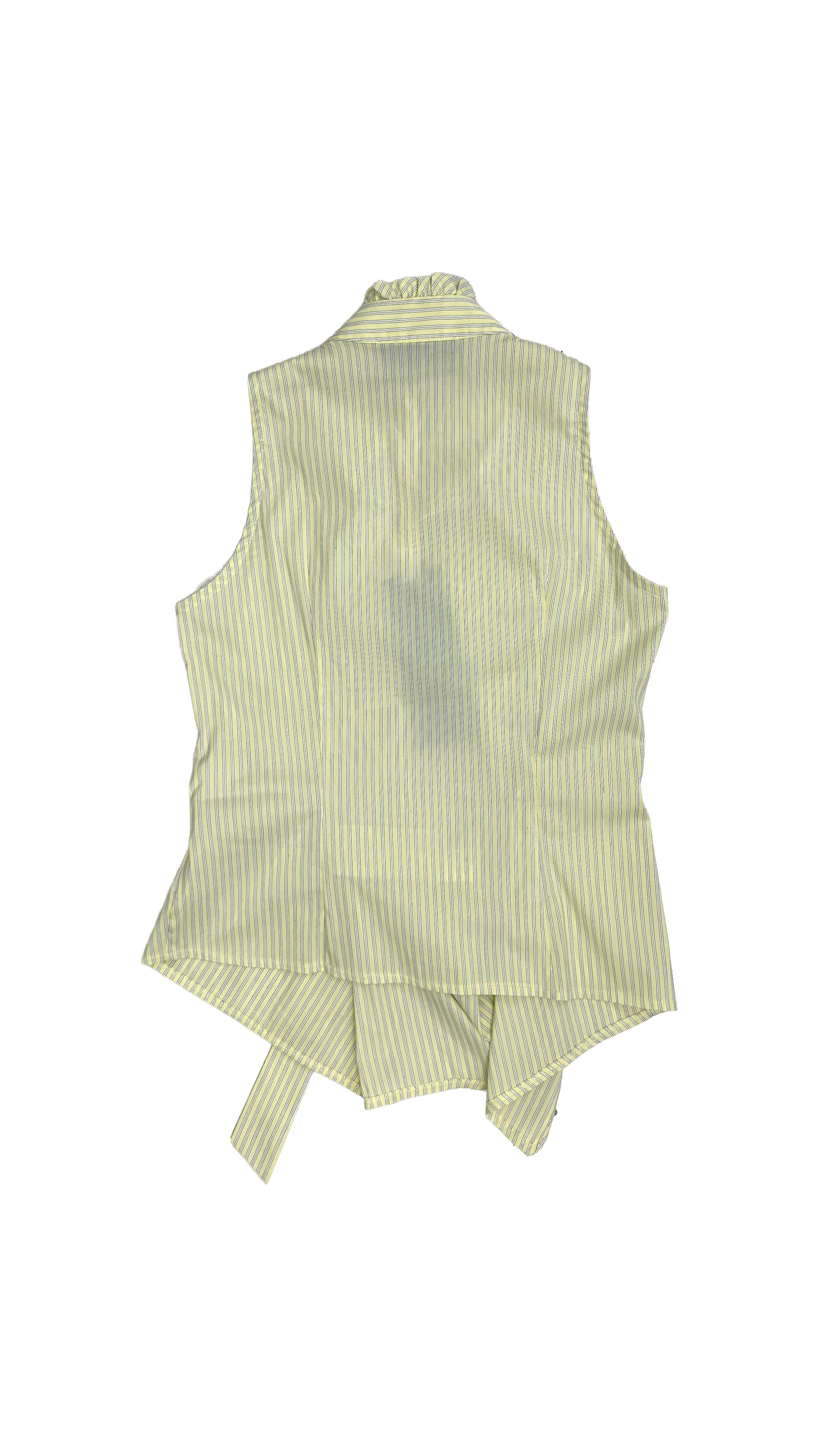 CAMICIA AMERICANA A RIGHE CON PIEGA DAVANTI