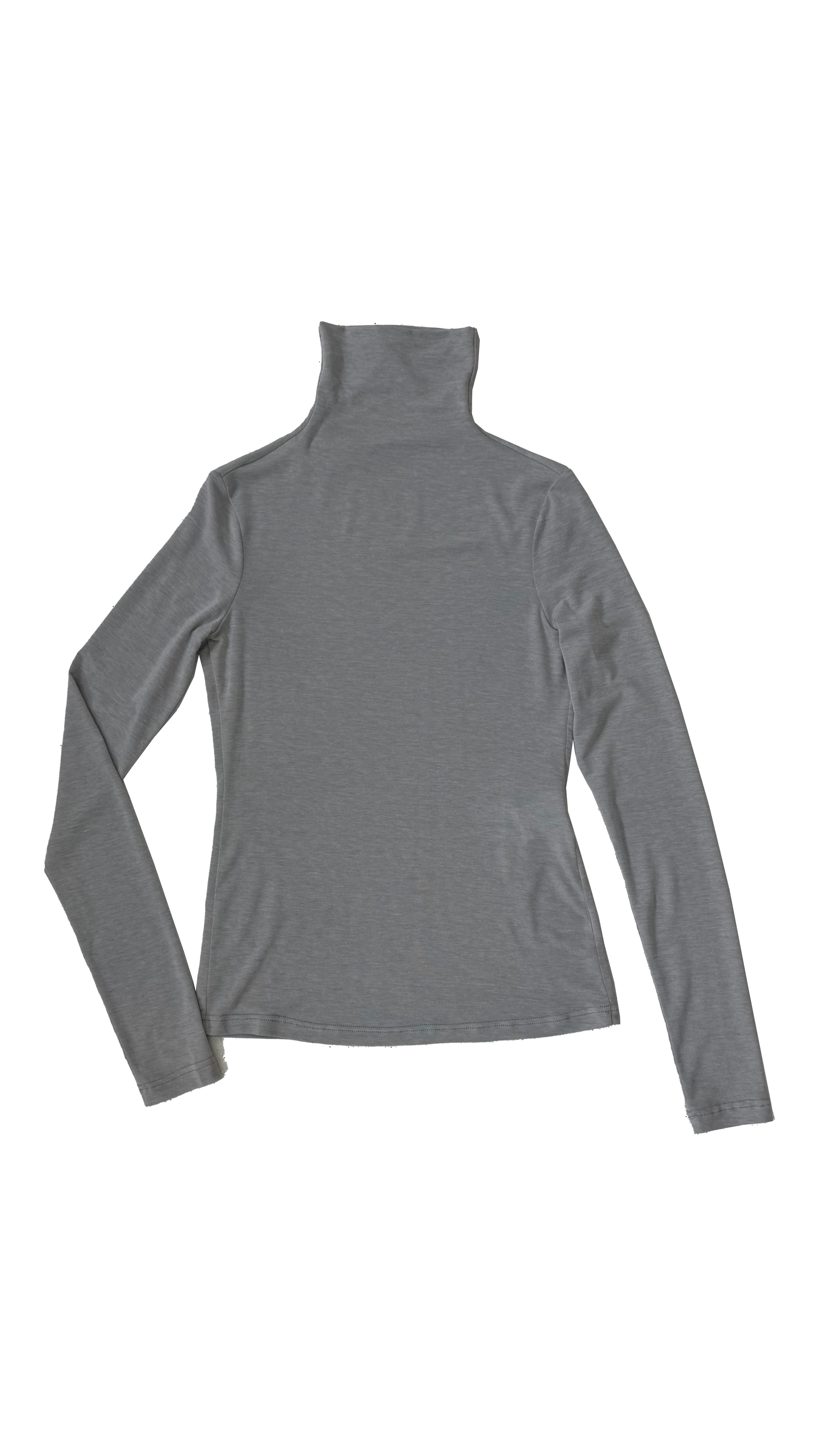 LUPETTO IN JERSEY TENCEL E LANA CON MANICA LUNGA