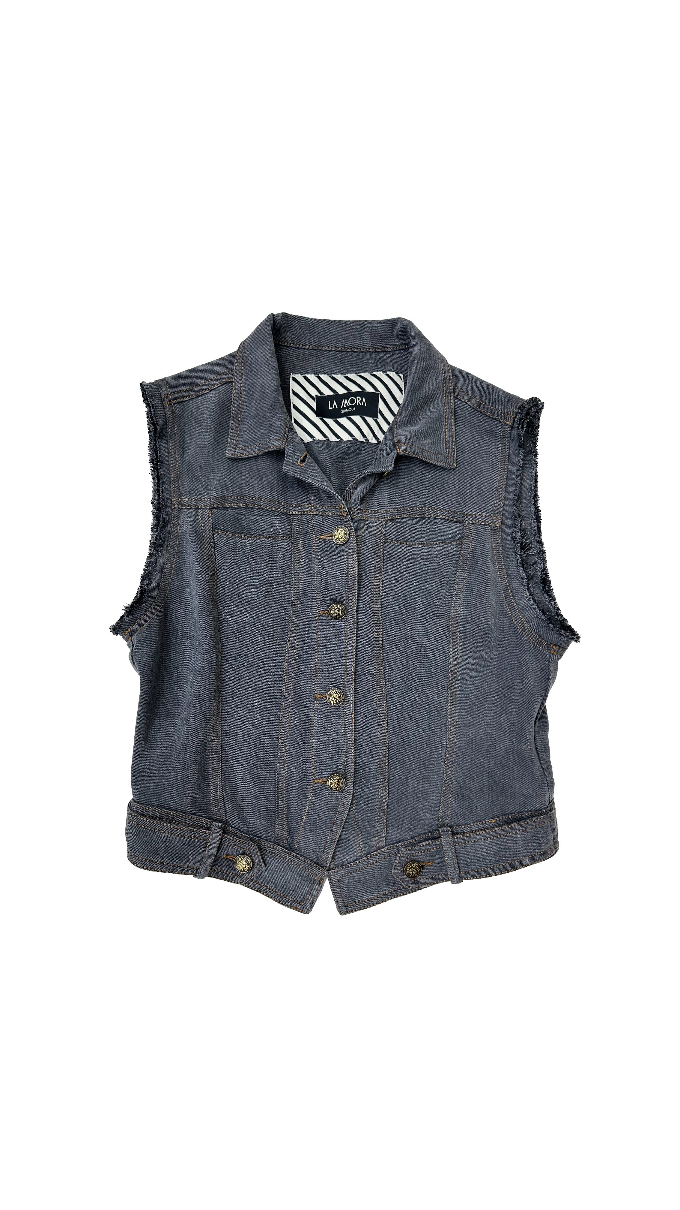 GILET JEANS IN LYOCELL