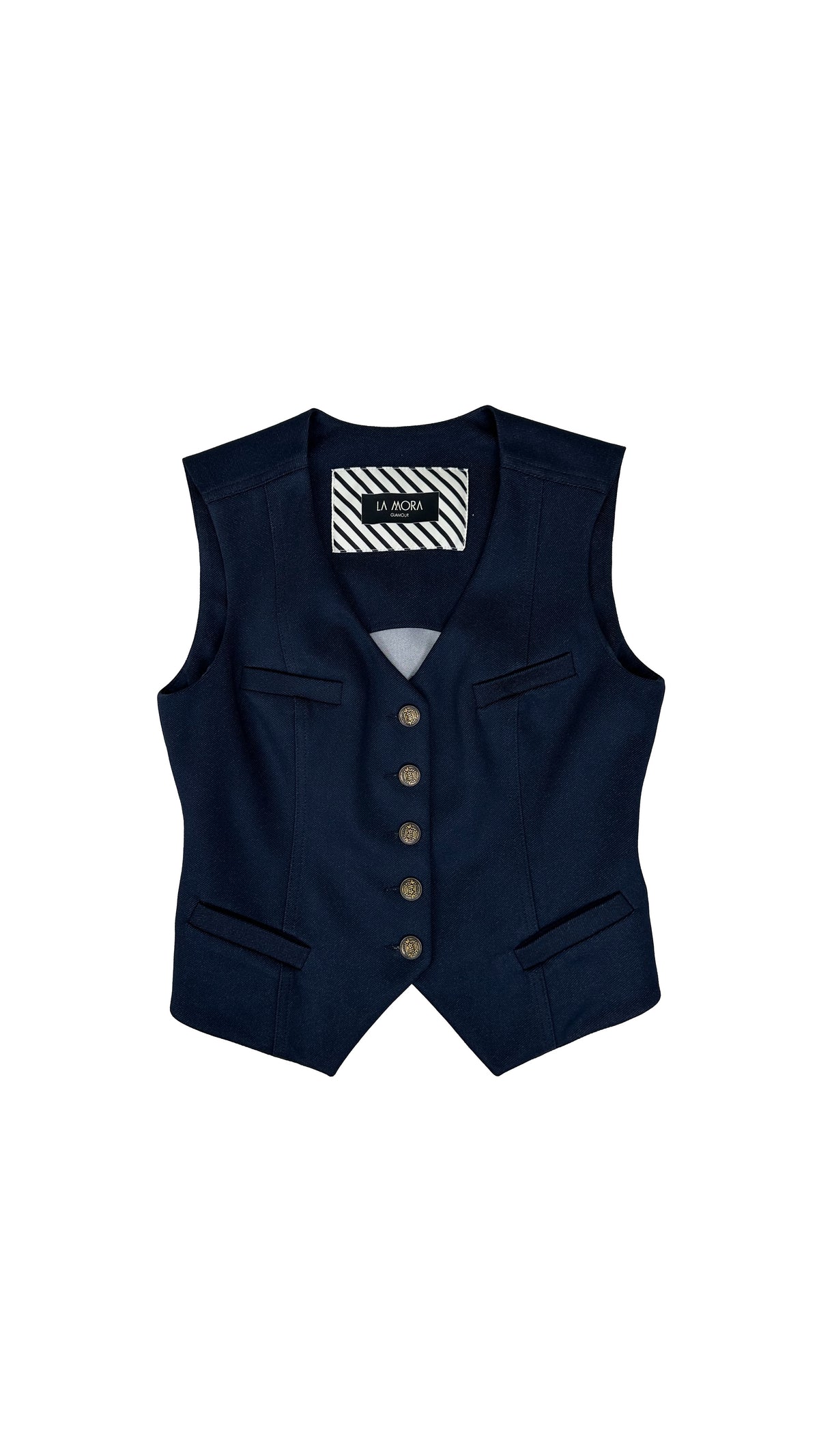 GILET IN TWILL PUNTO MAGLIA
