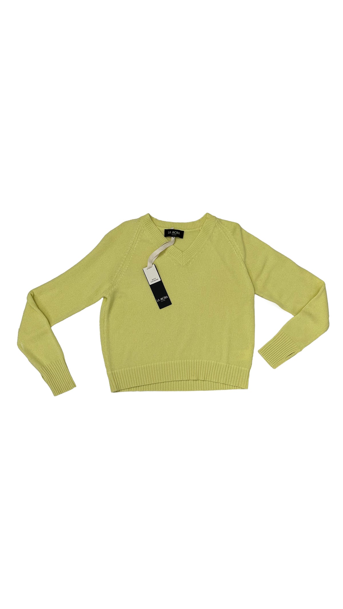 MAGLIA QUADRATA SCOLLO A V IN MISTO CASHMERE