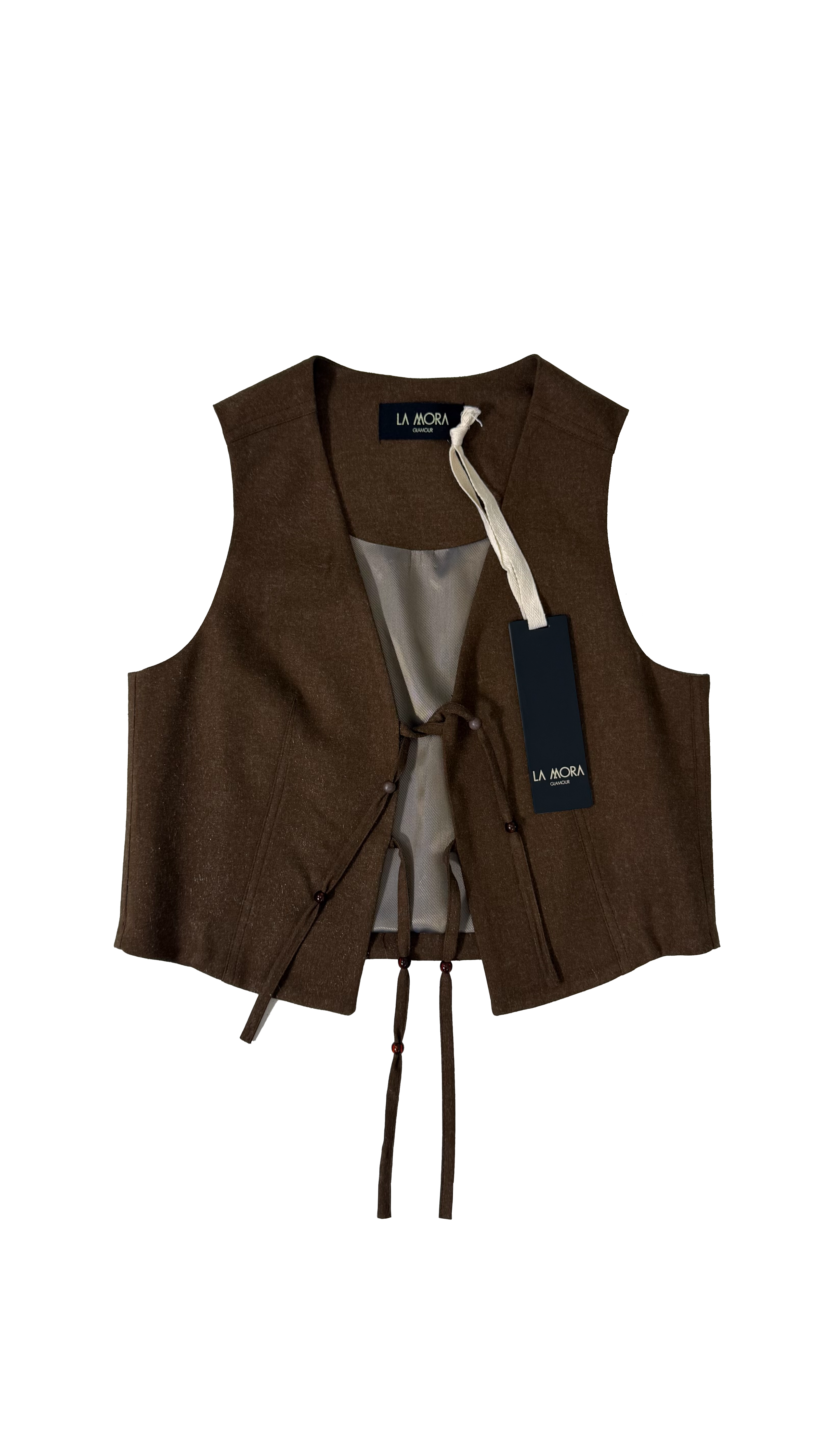 GILET IN FLANELLA SUPER ELASTICA CON LACCI