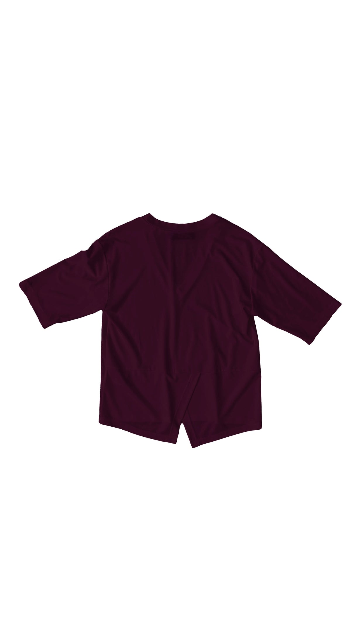 T-SHIRT VISCOSA SPACCO DIETRO MANICA AL GOMITO