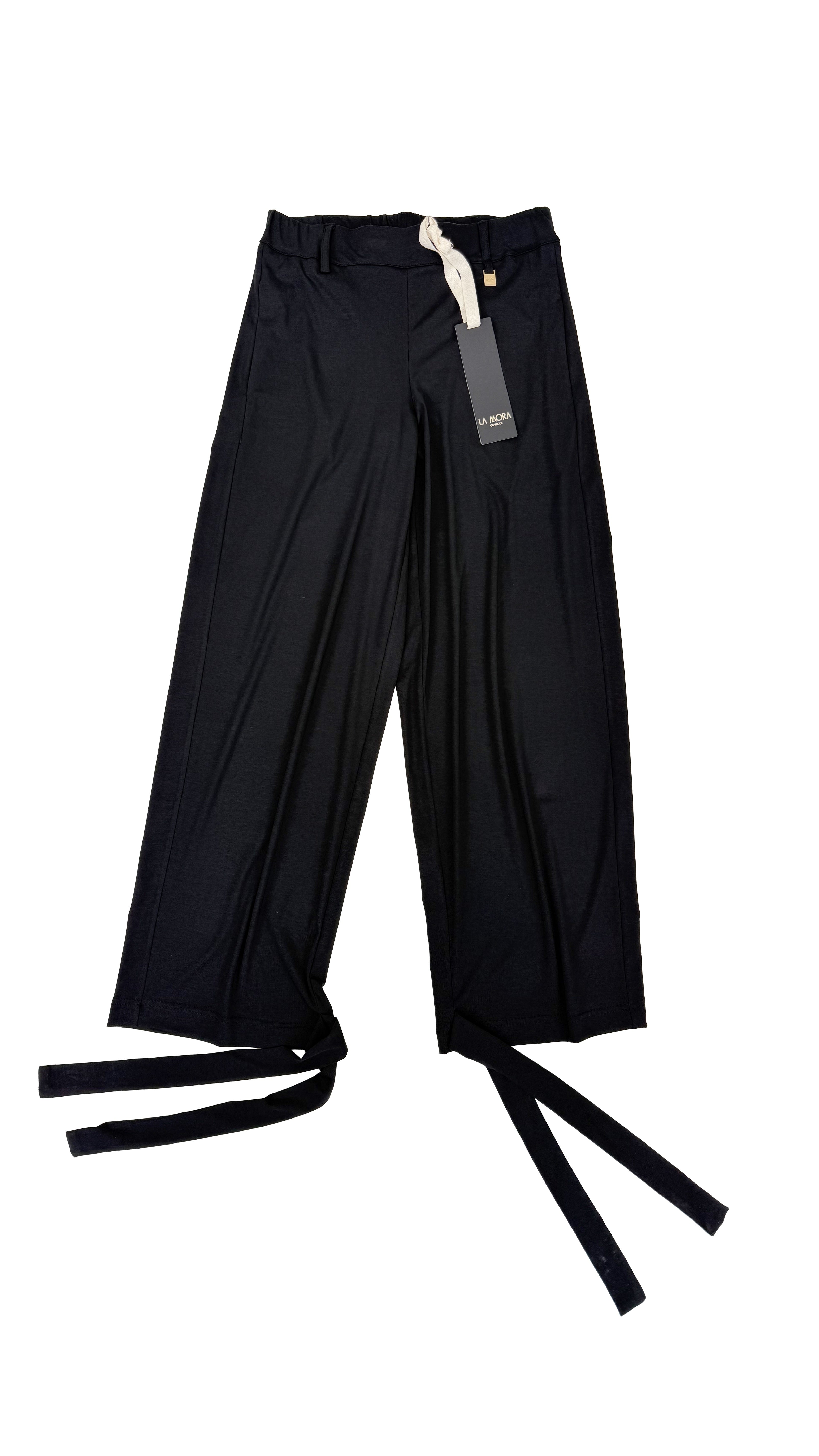PANTALONE LACCI AL FONDO IN JERSEY LYOCELL ELASTICO