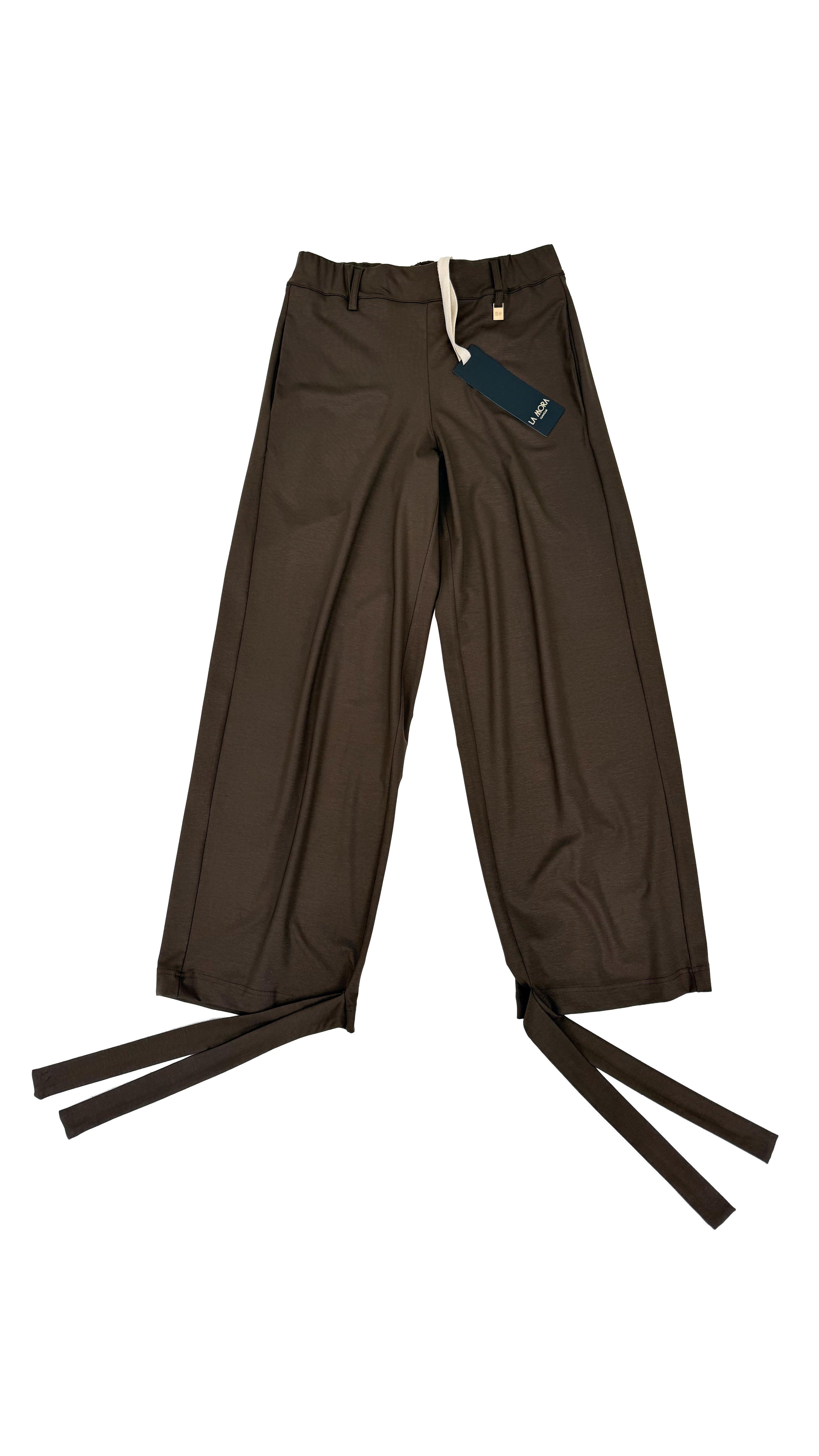 PANTALONE LACCI AL FONDO IN JERSEY LYOCELL ELASTICO