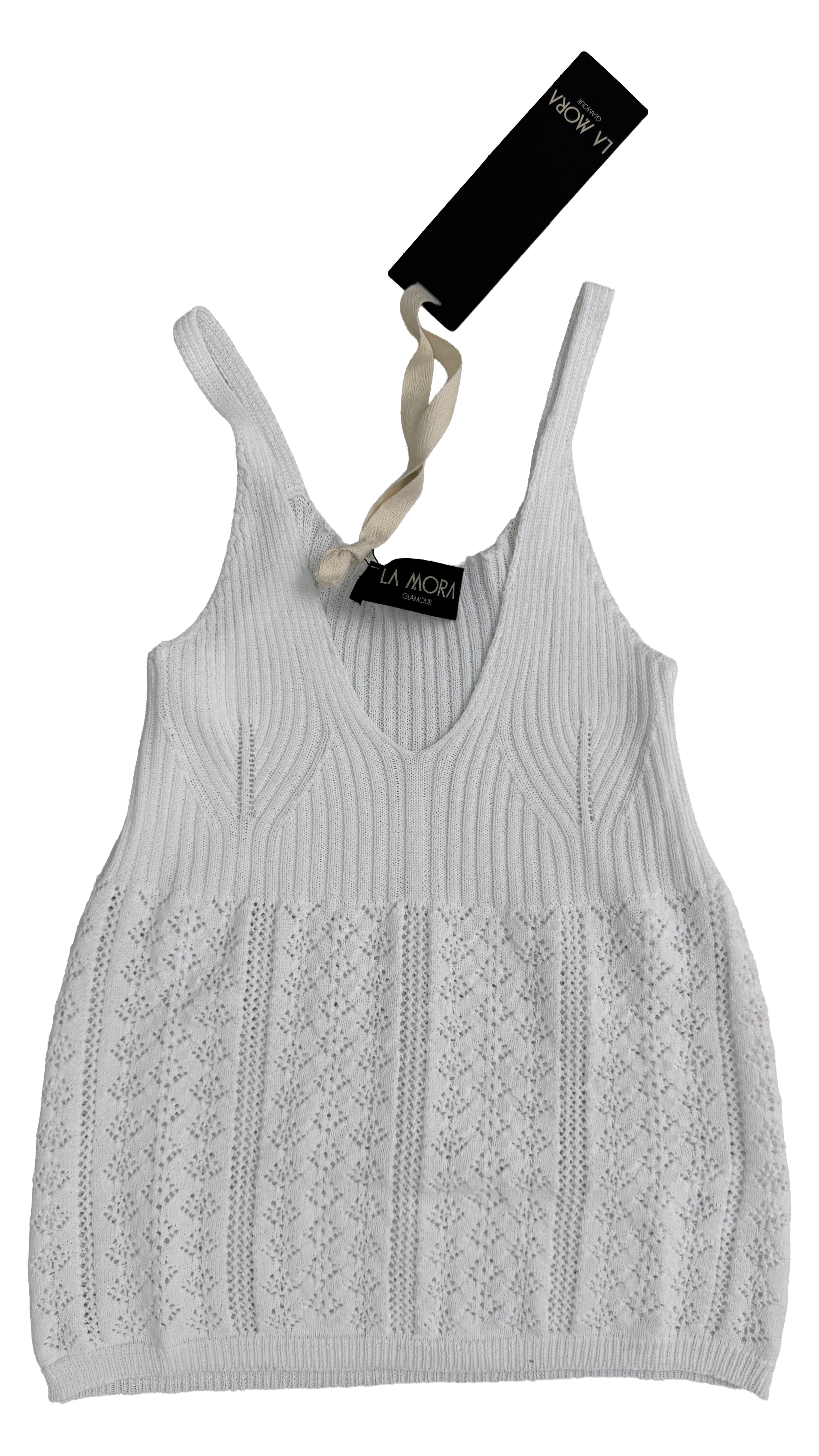 TOP IN VISCOSA ELASTICA TRAFORATO