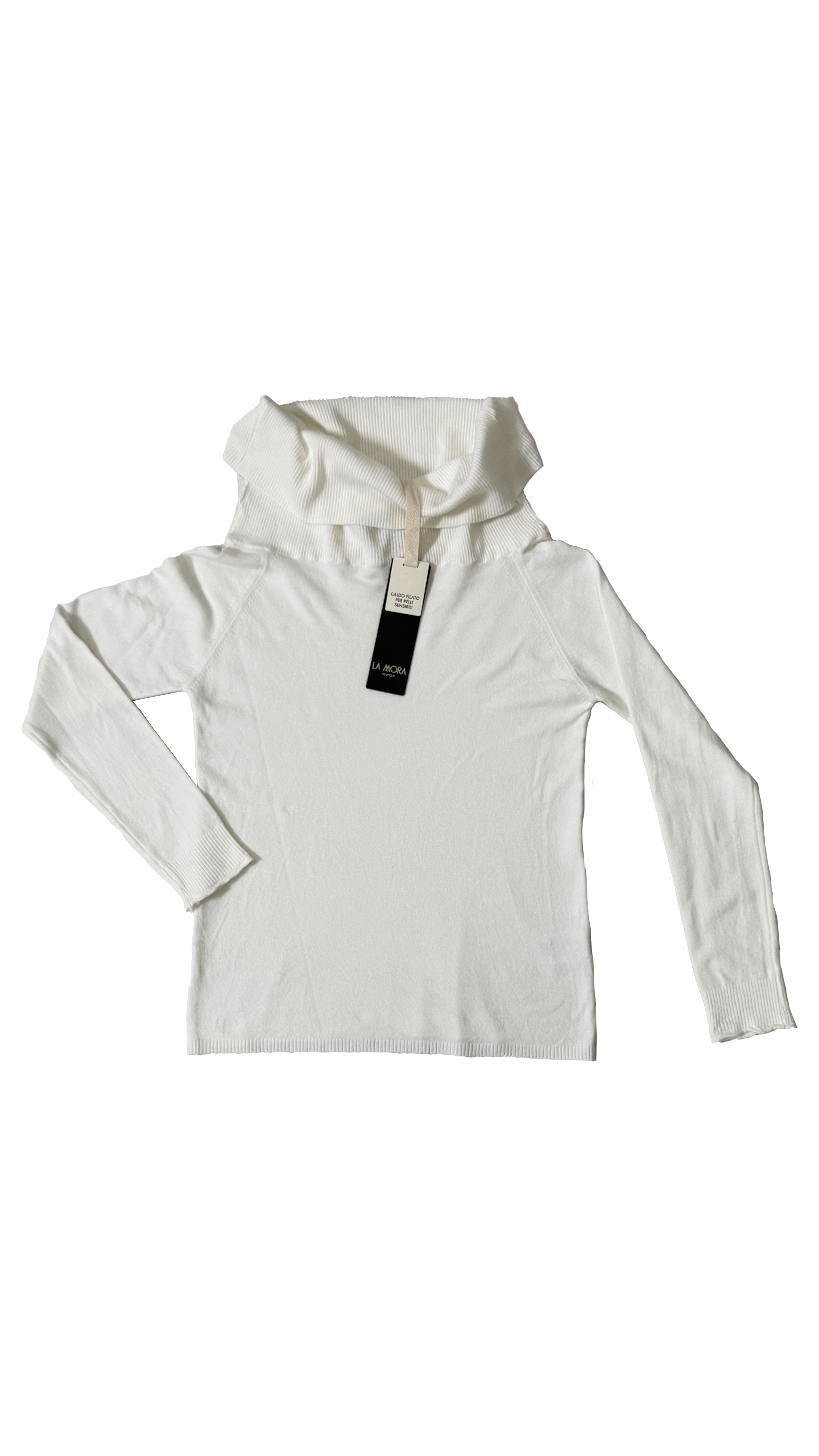 MAGLIA IN CALDA VISCOSA LINEA DRITTA COLLO SHIFFER