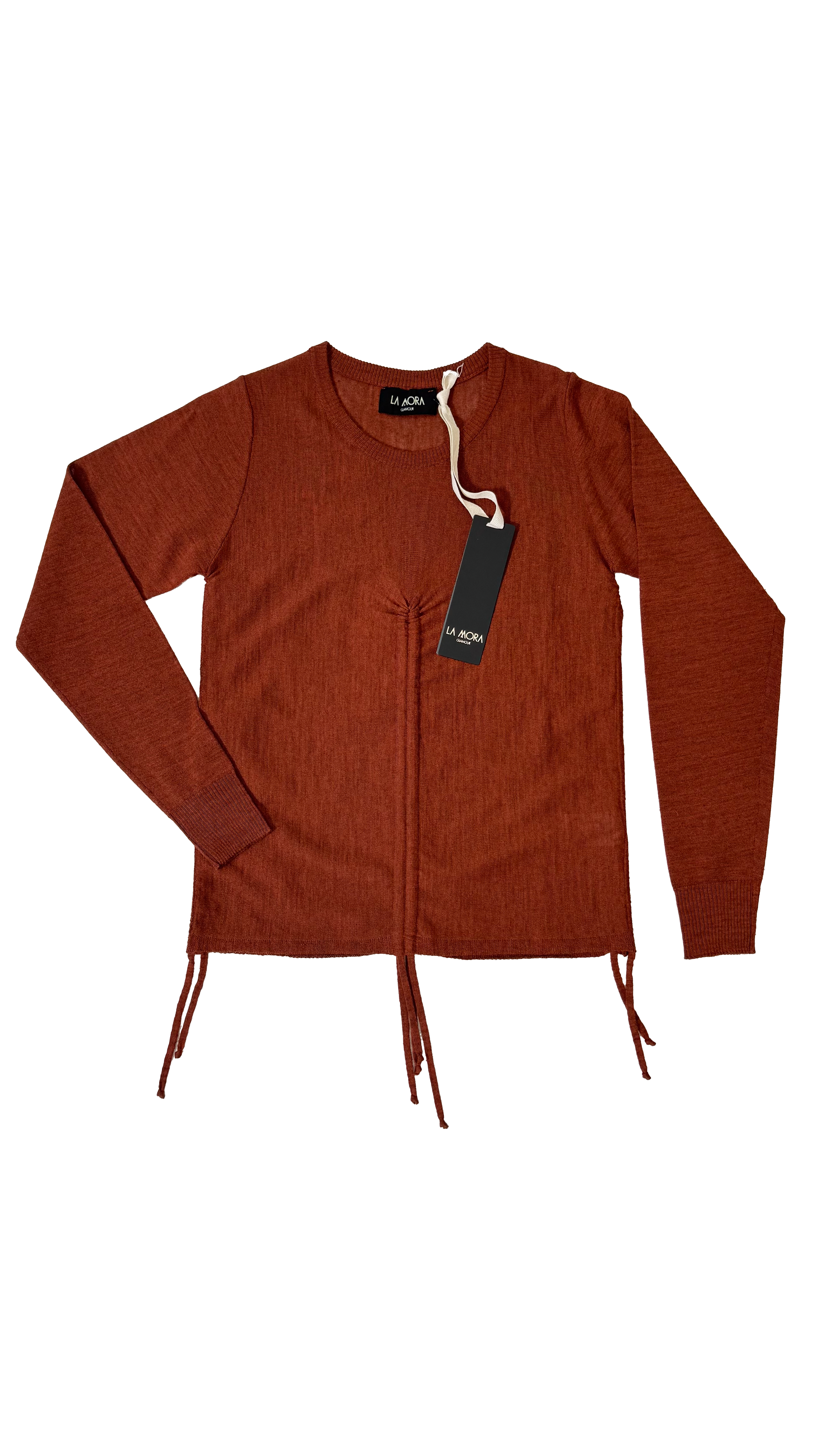 MAGLIA BASIC CON COULISSE IN LANA VISCOSA