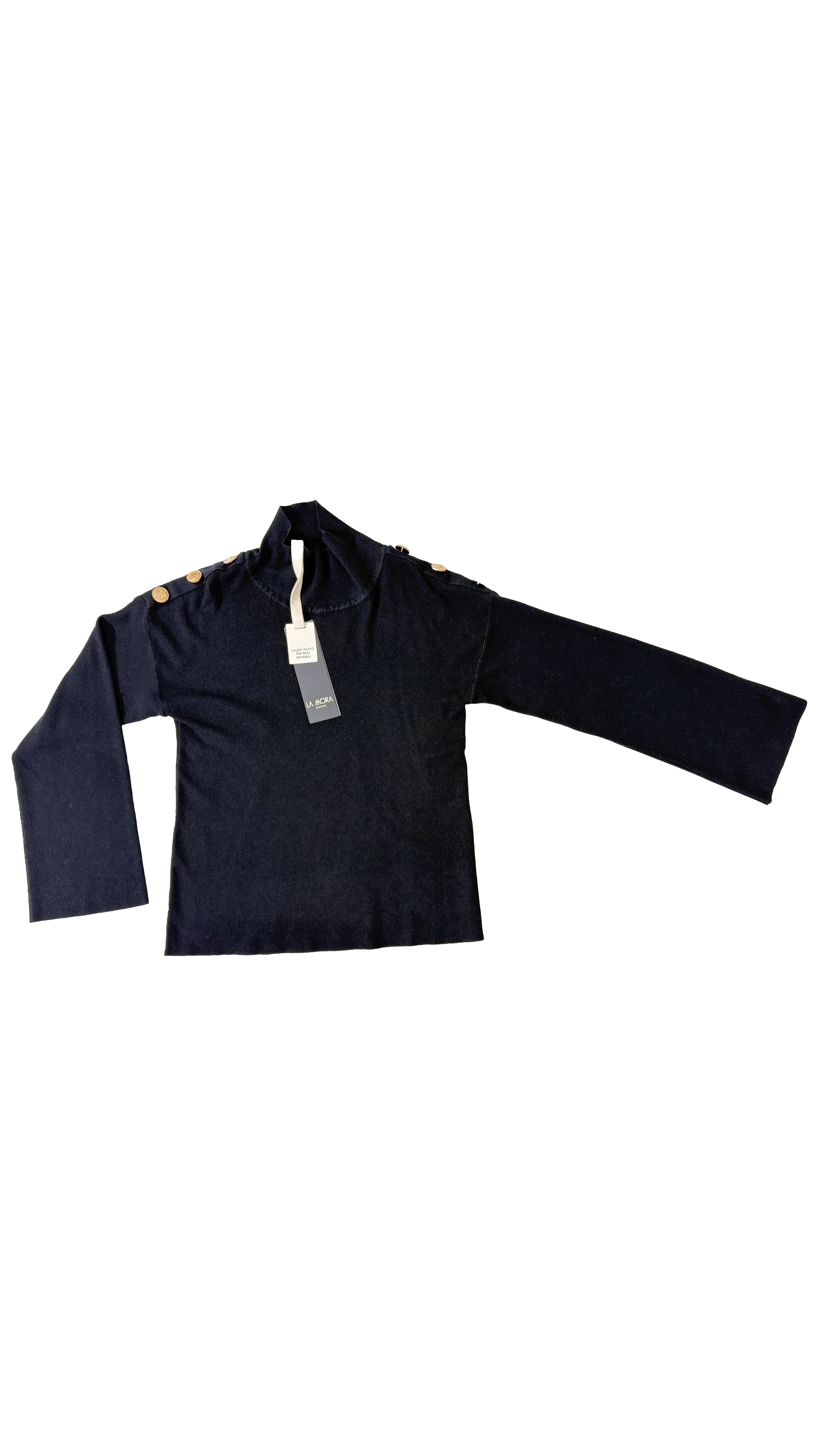 MAGLIONCINO CALDA VISCOSA BOTTONI SPALLE