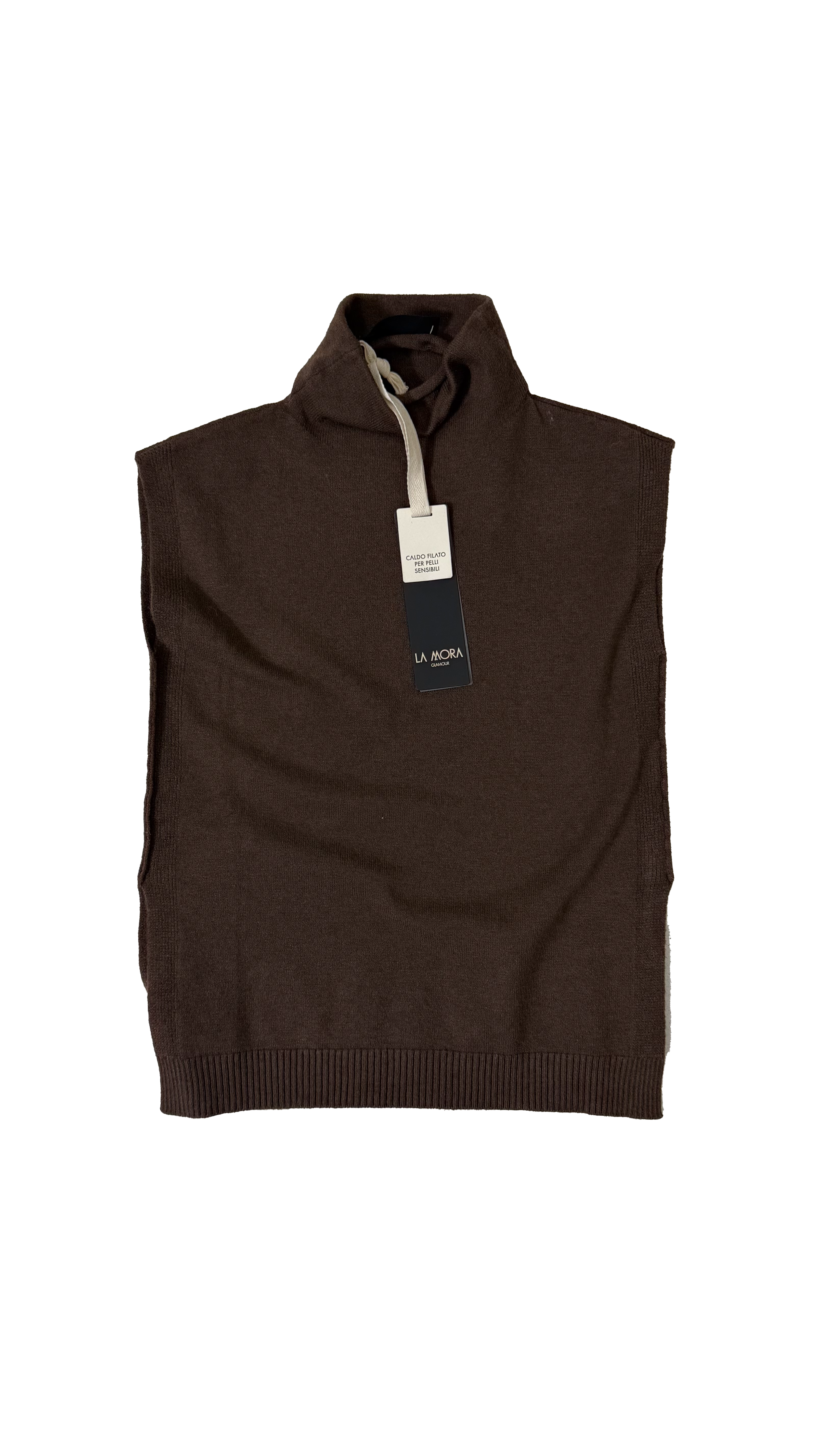 GILET COLLO ALTO IN CALDA VISCOSA