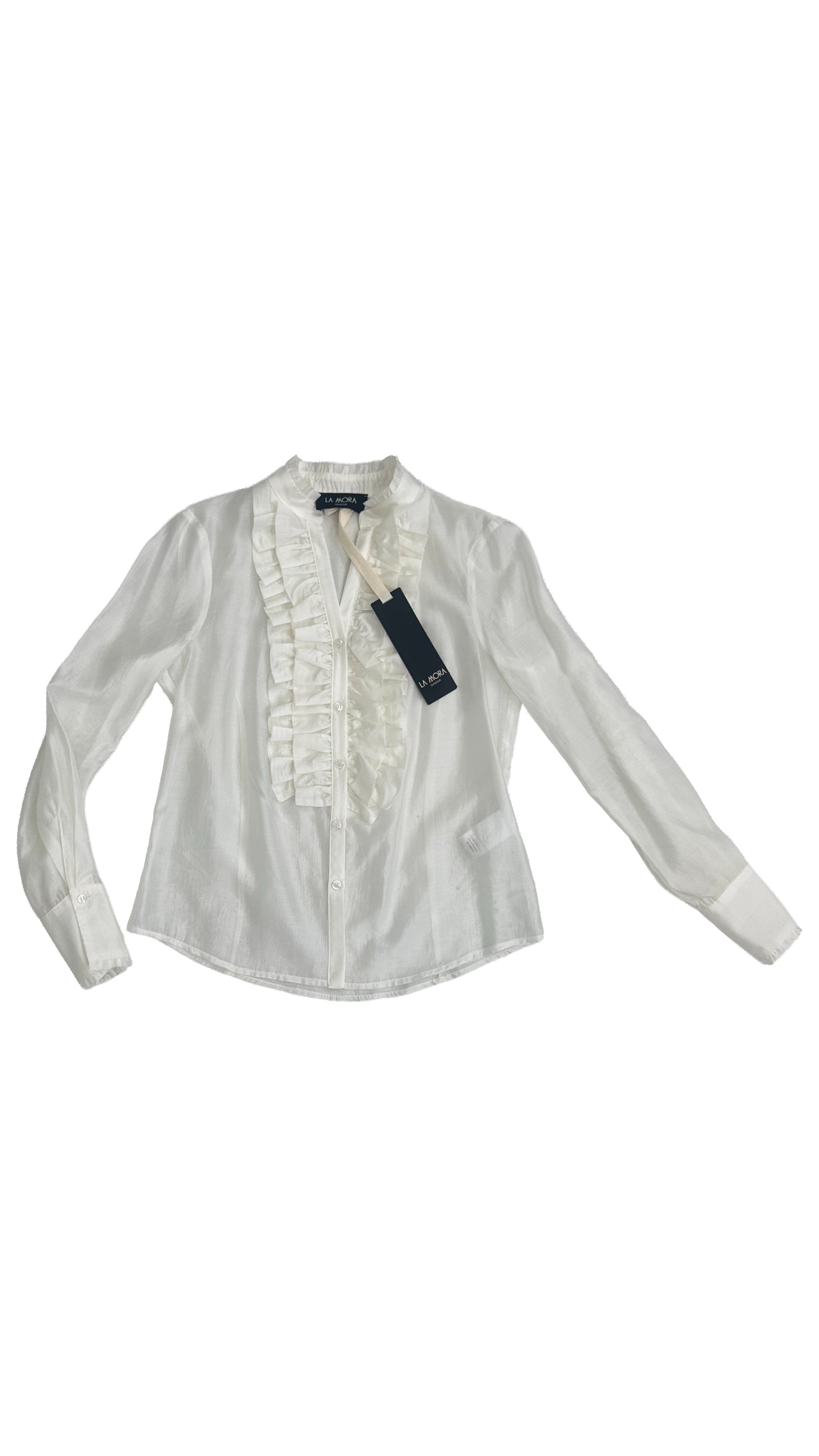 CAMICIA DOPPIA ROUCHES IN VOILE