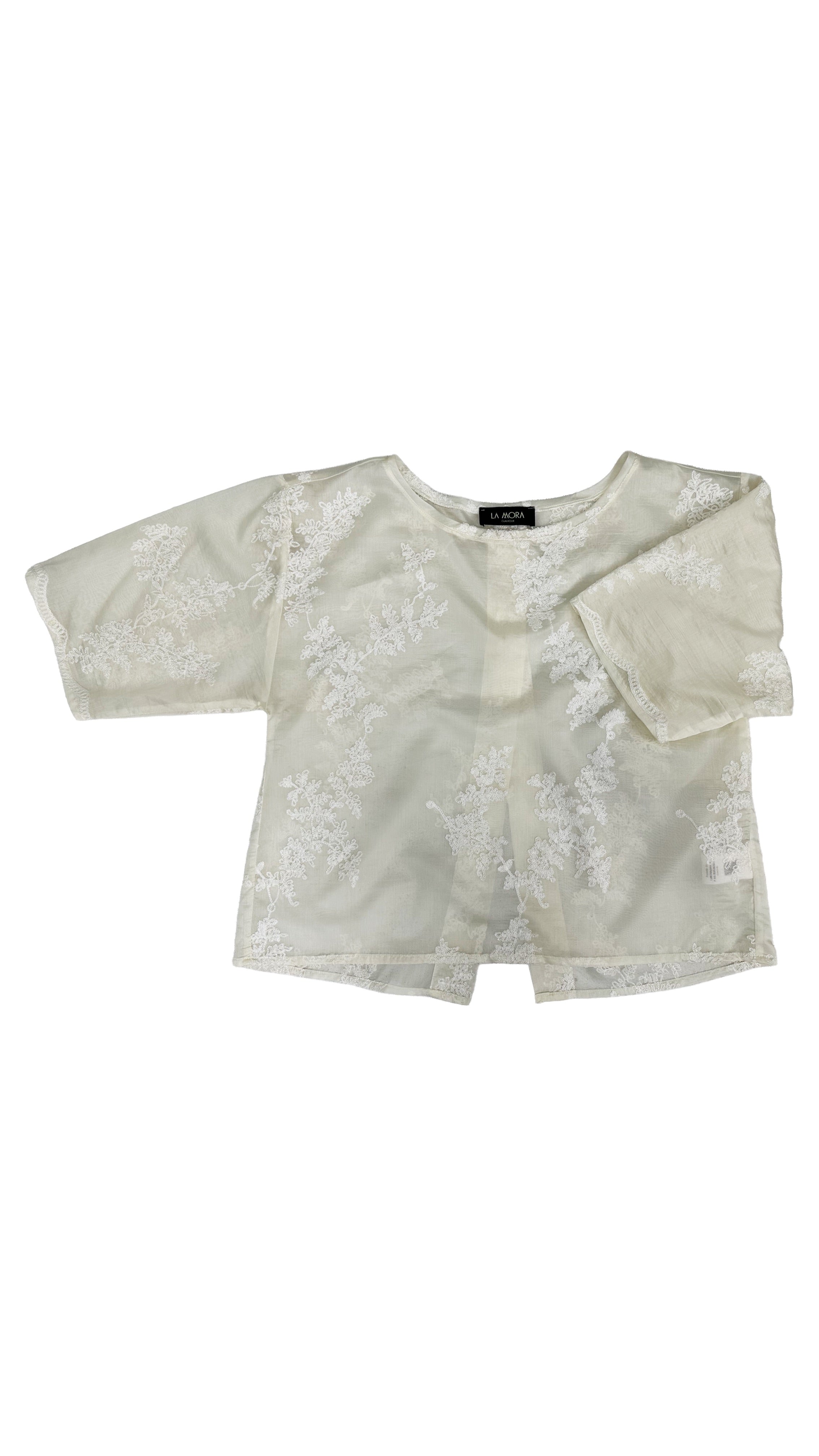 TOP LINEA A T CON RICAMO