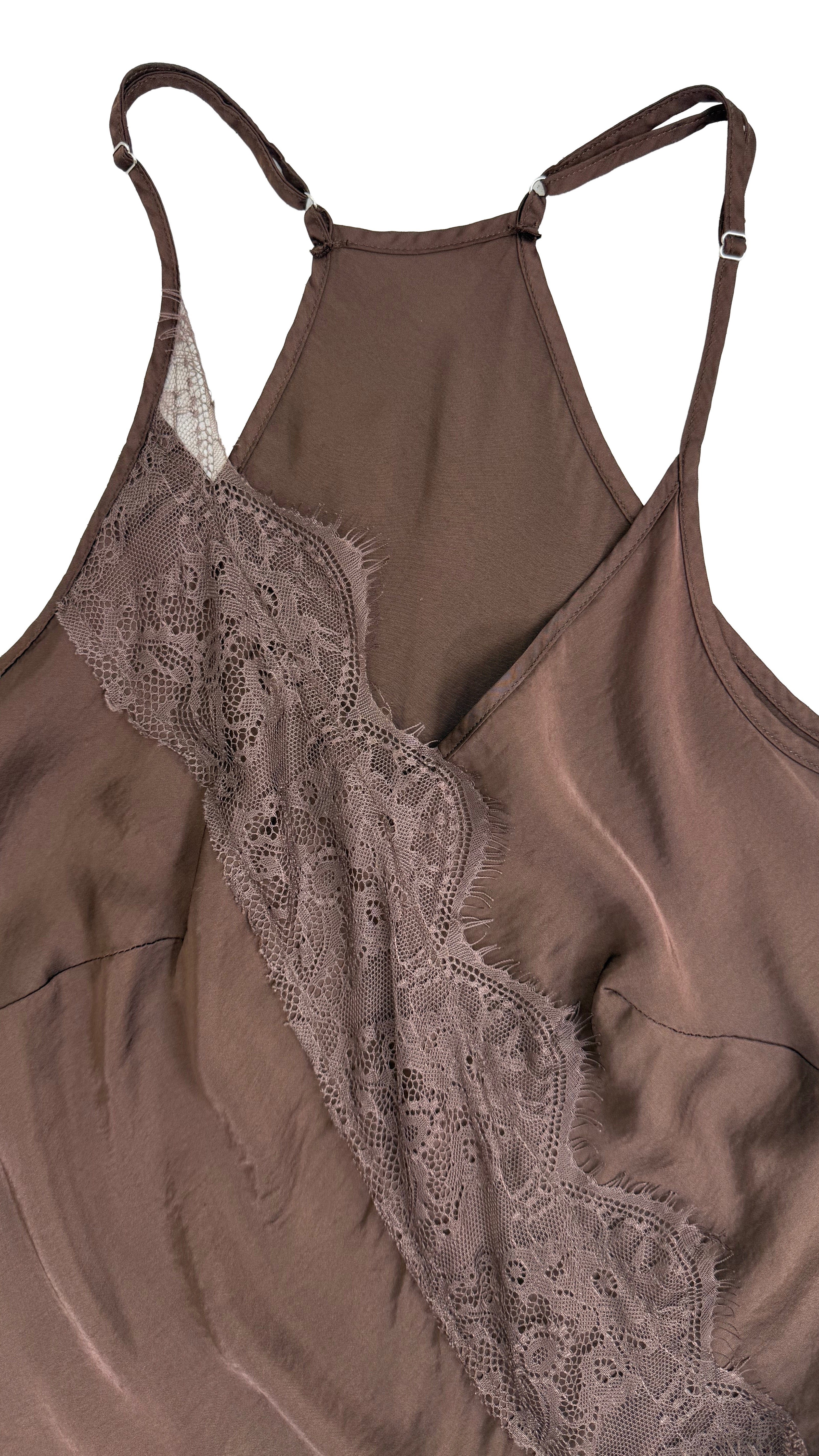 TOP ASIMMETRICO PIZZO IN TONO
